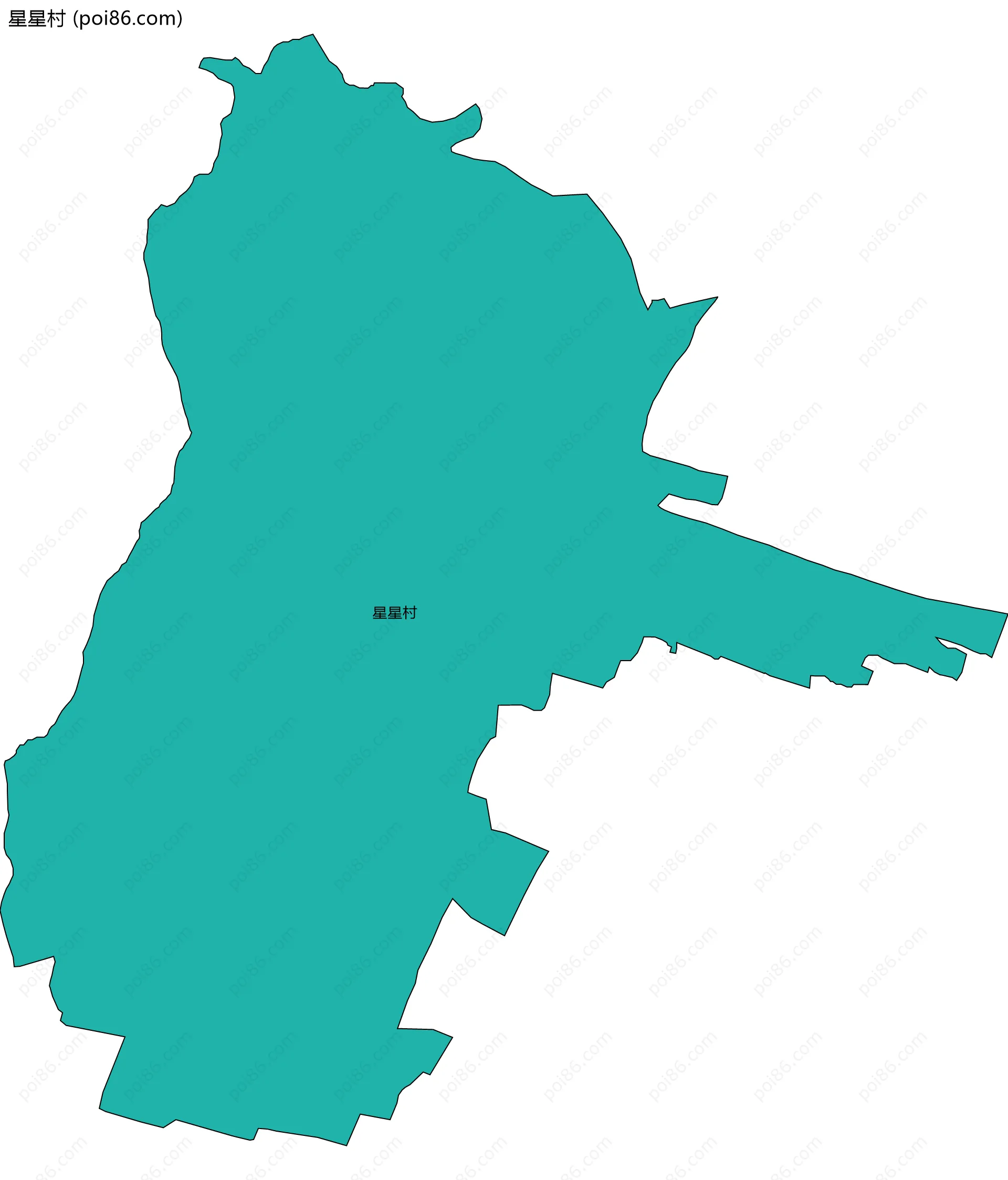 星星村边界地图