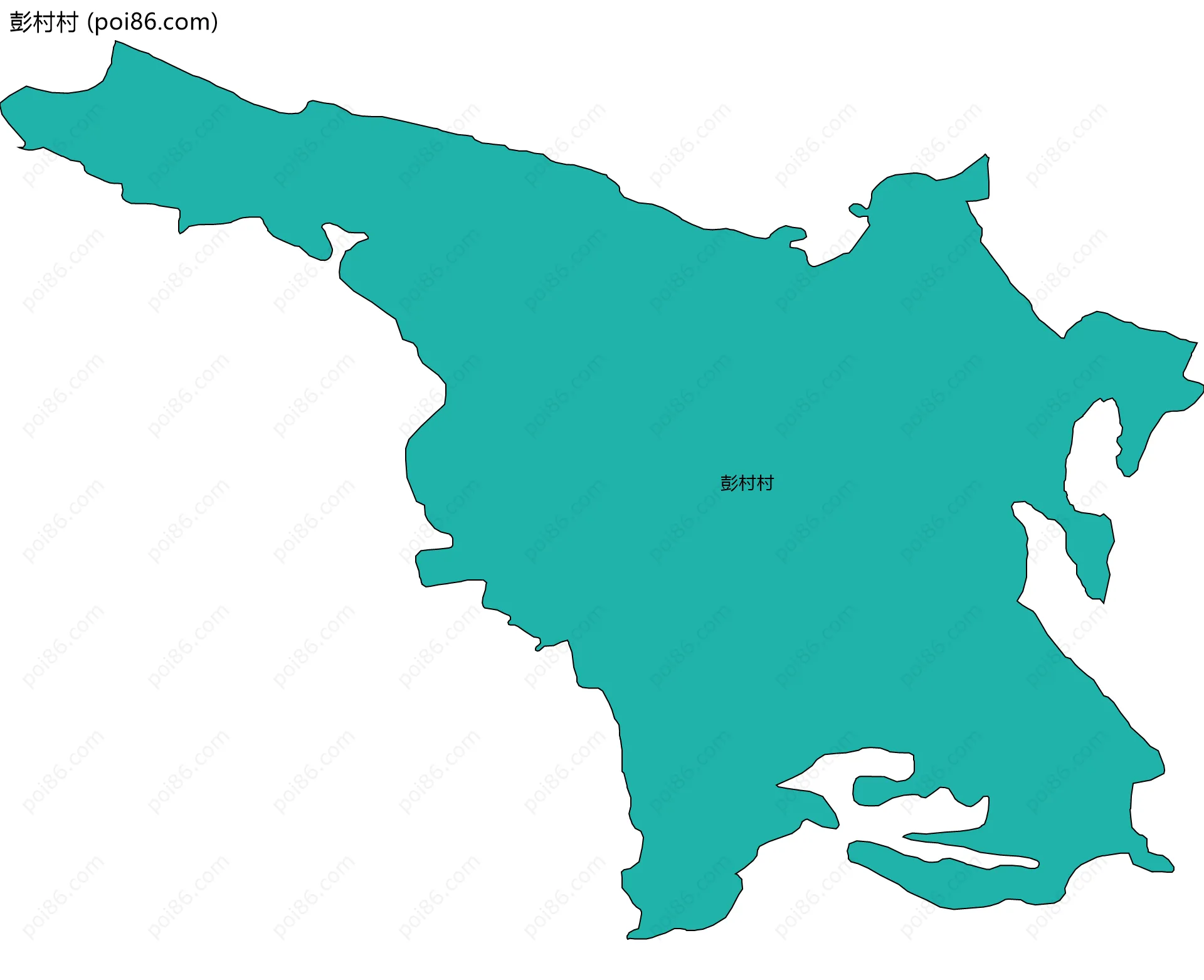 彭村村边界地图