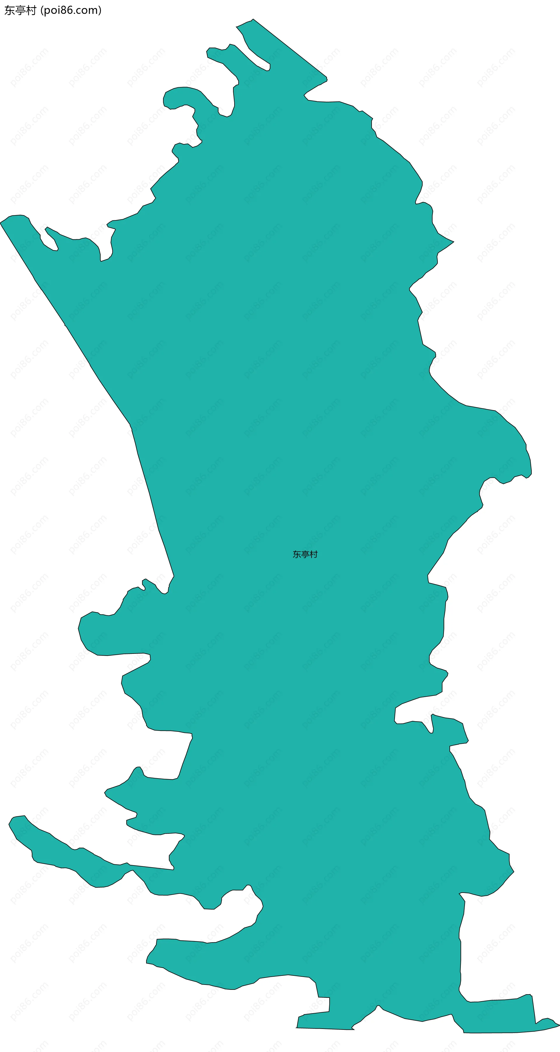 东亭村边界地图