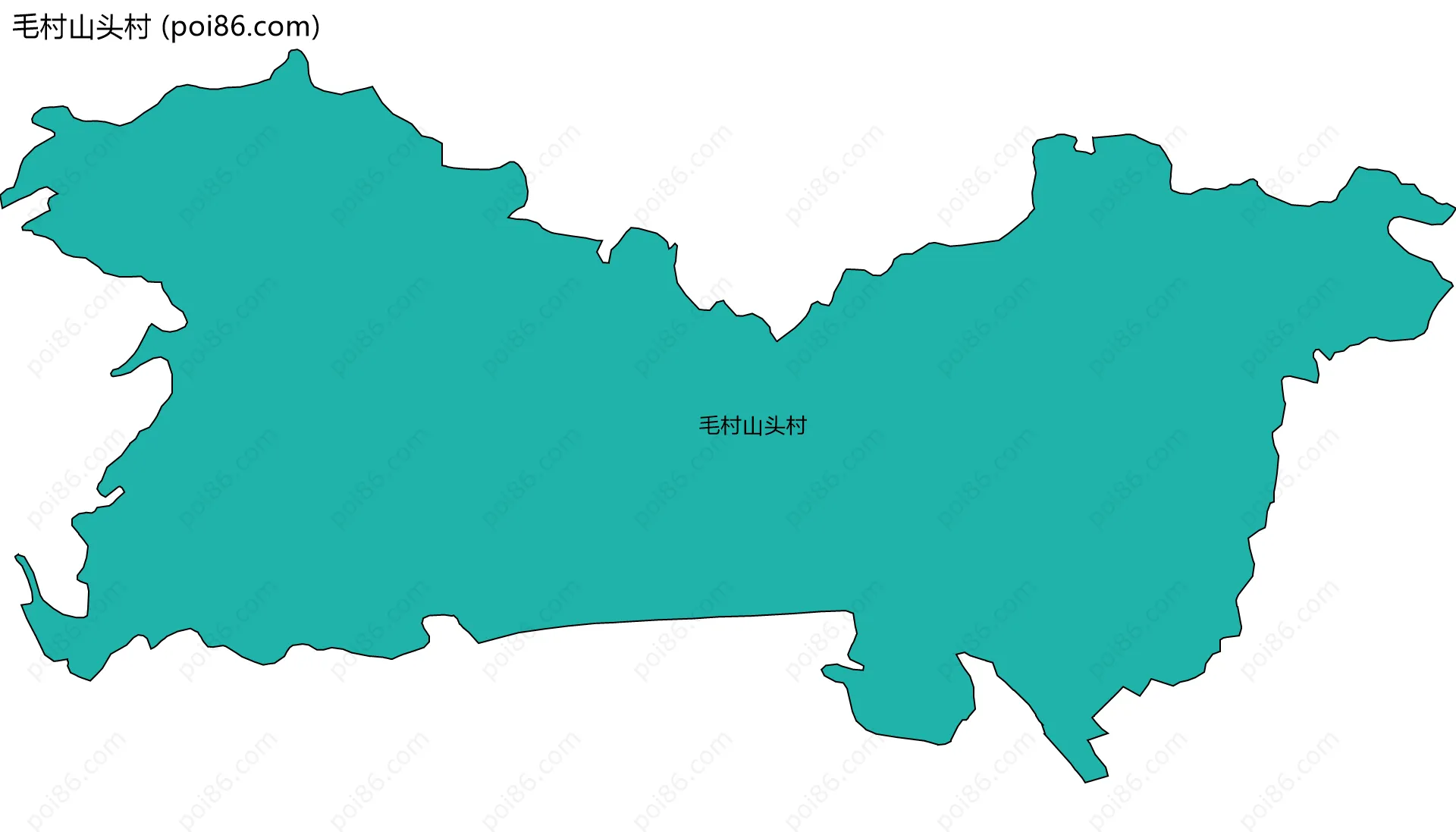 毛村山头村边界地图