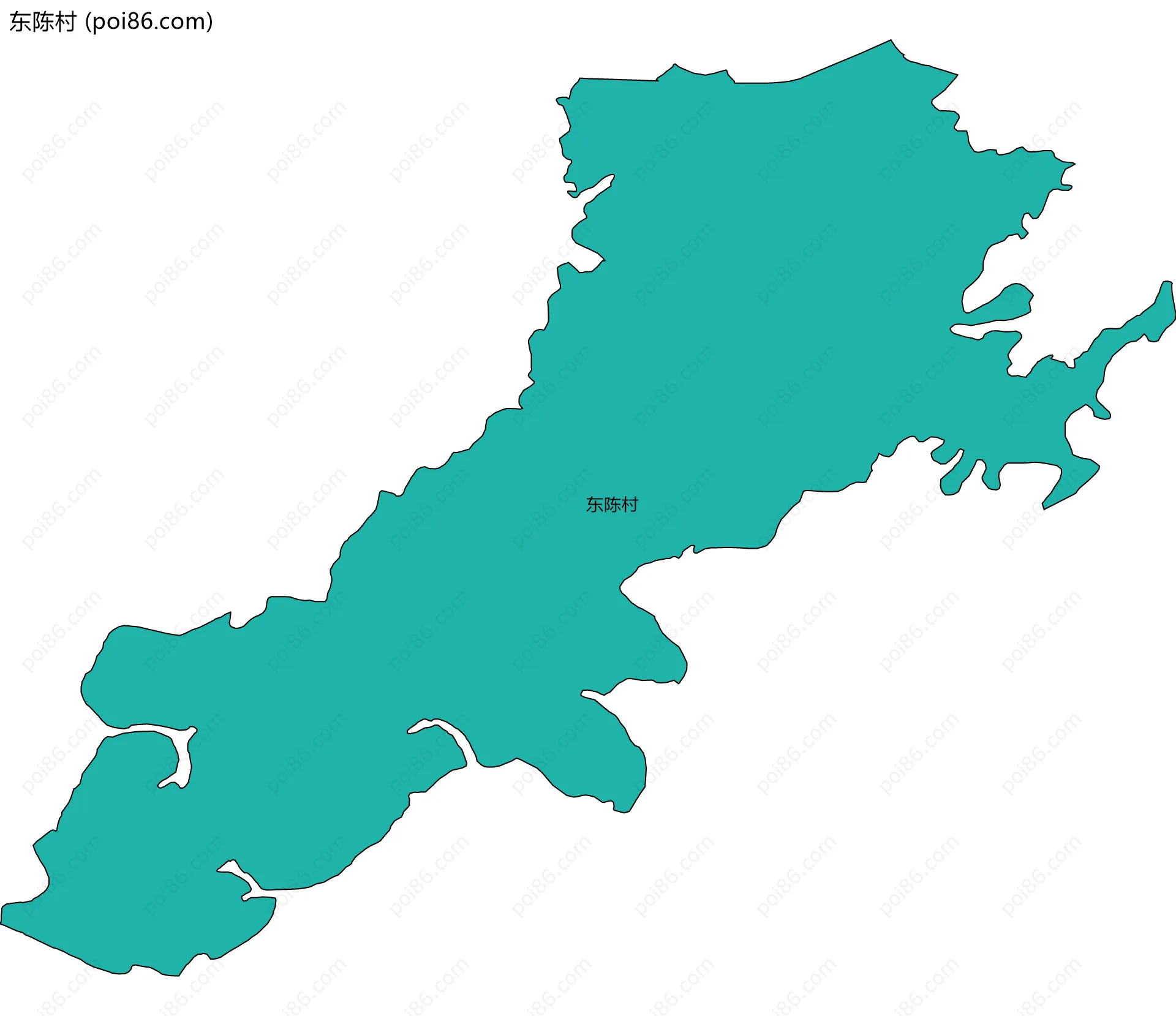 东陈村边界地图