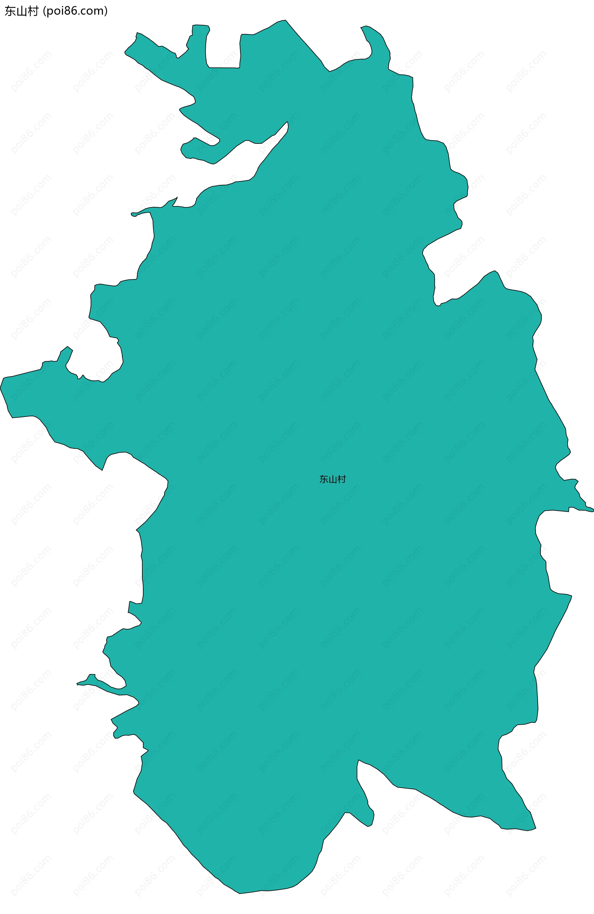 东山村边界地图