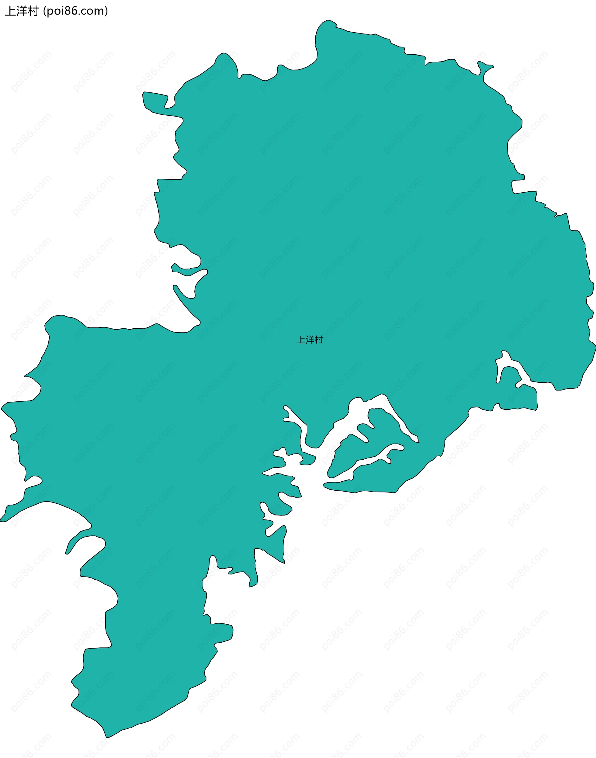 上洋村边界地图