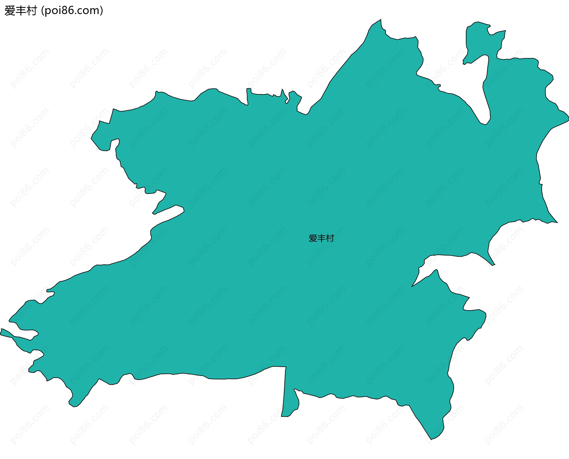 爱丰村边界地图