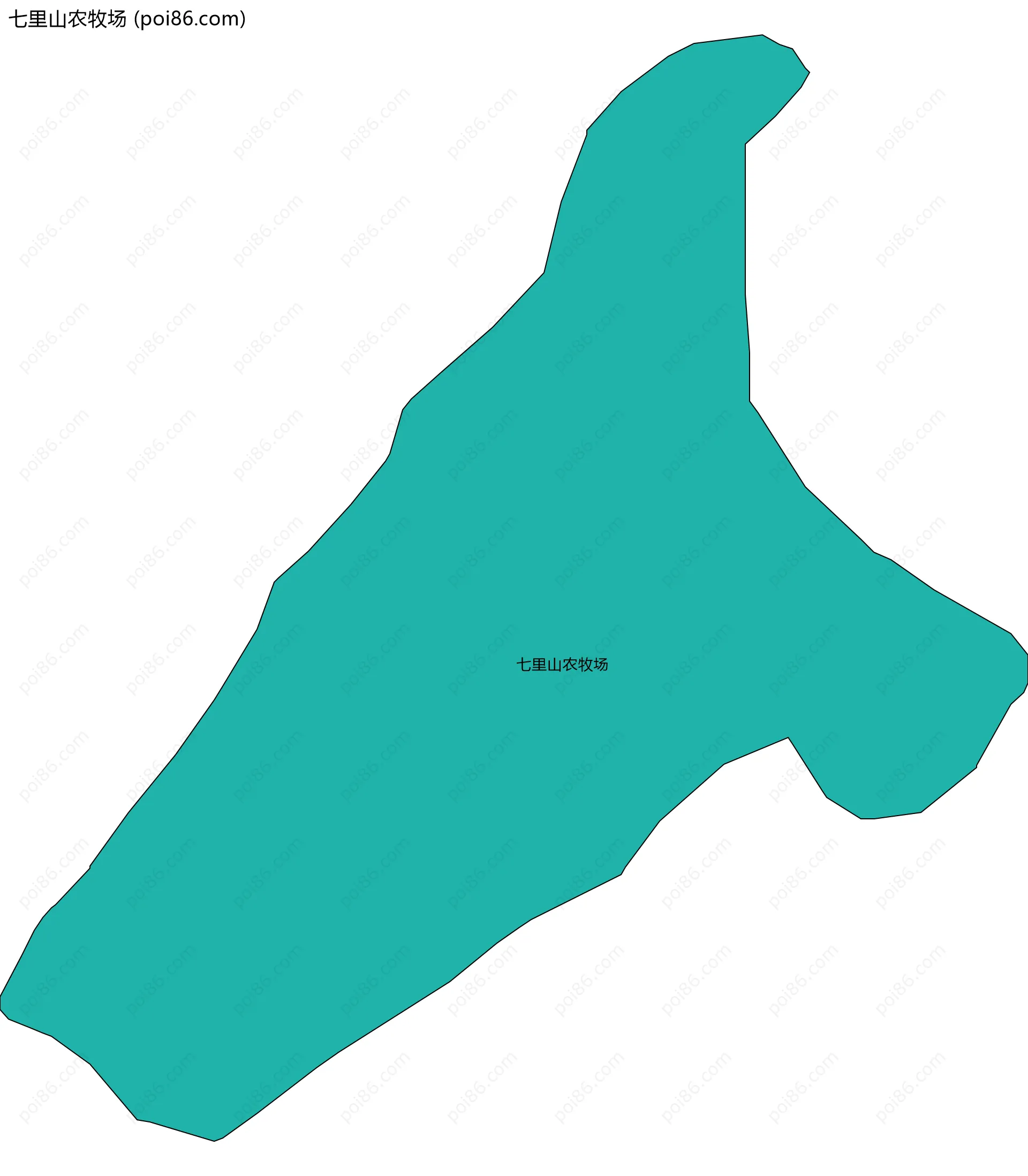 七里山农牧场边界地图