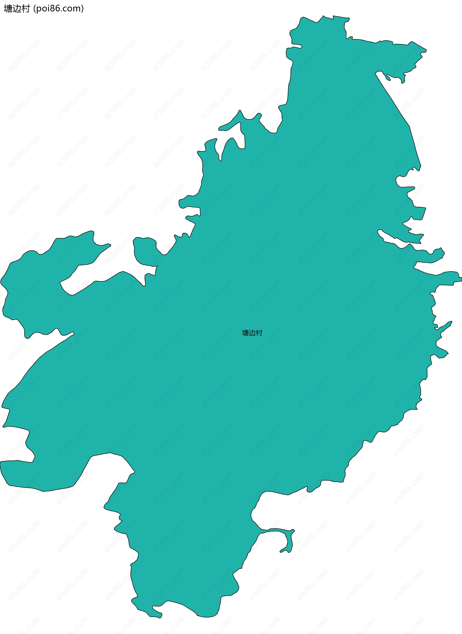 塘边村边界地图