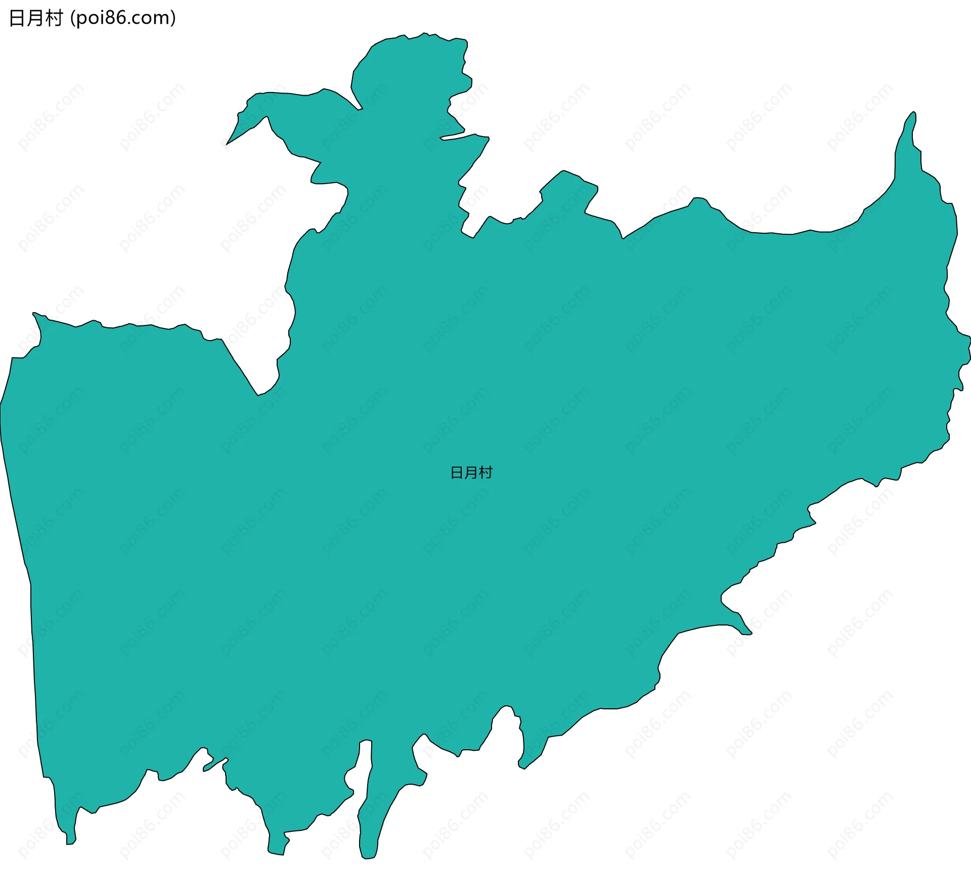 日月村边界地图