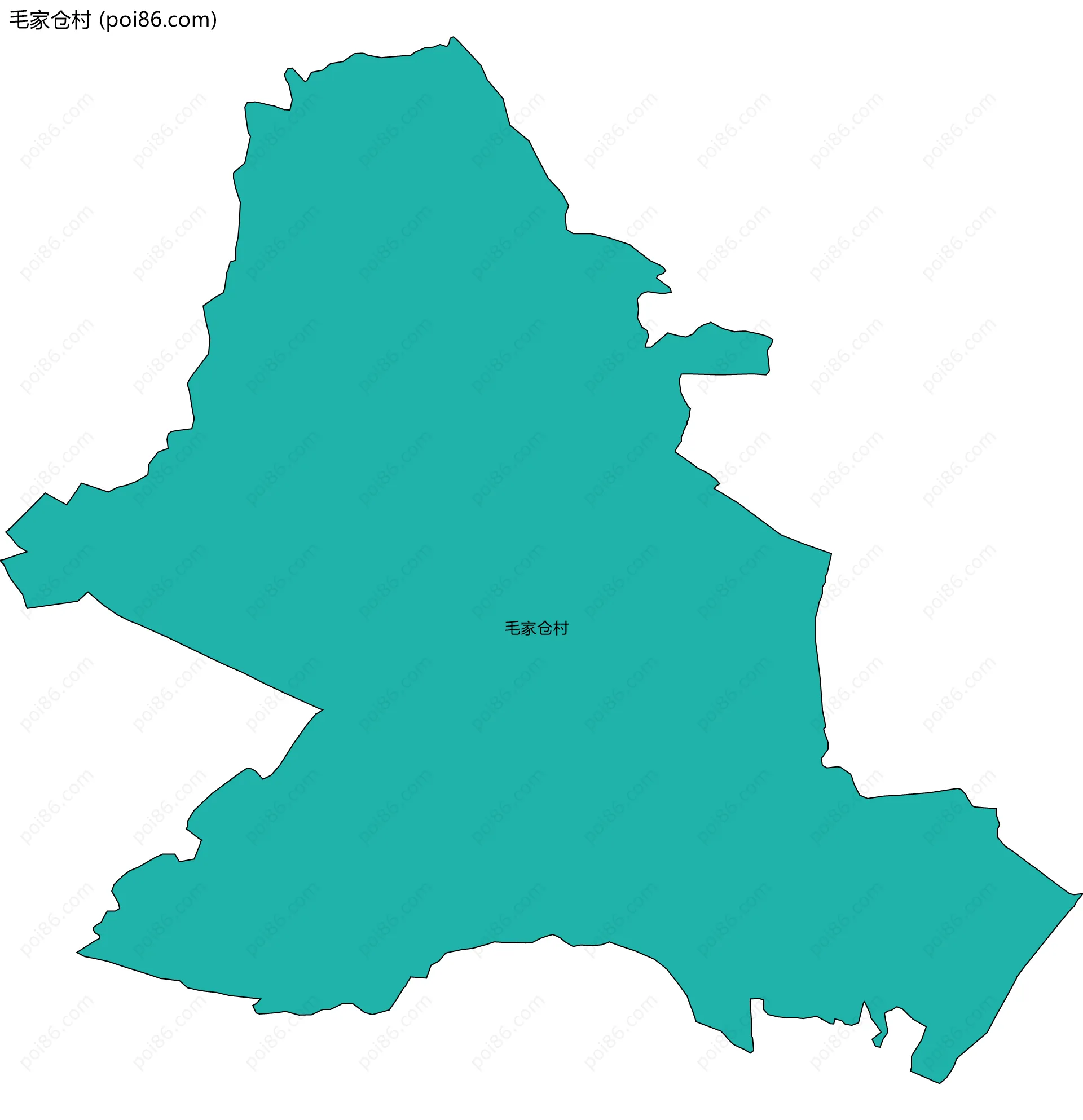 毛家仓村边界地图