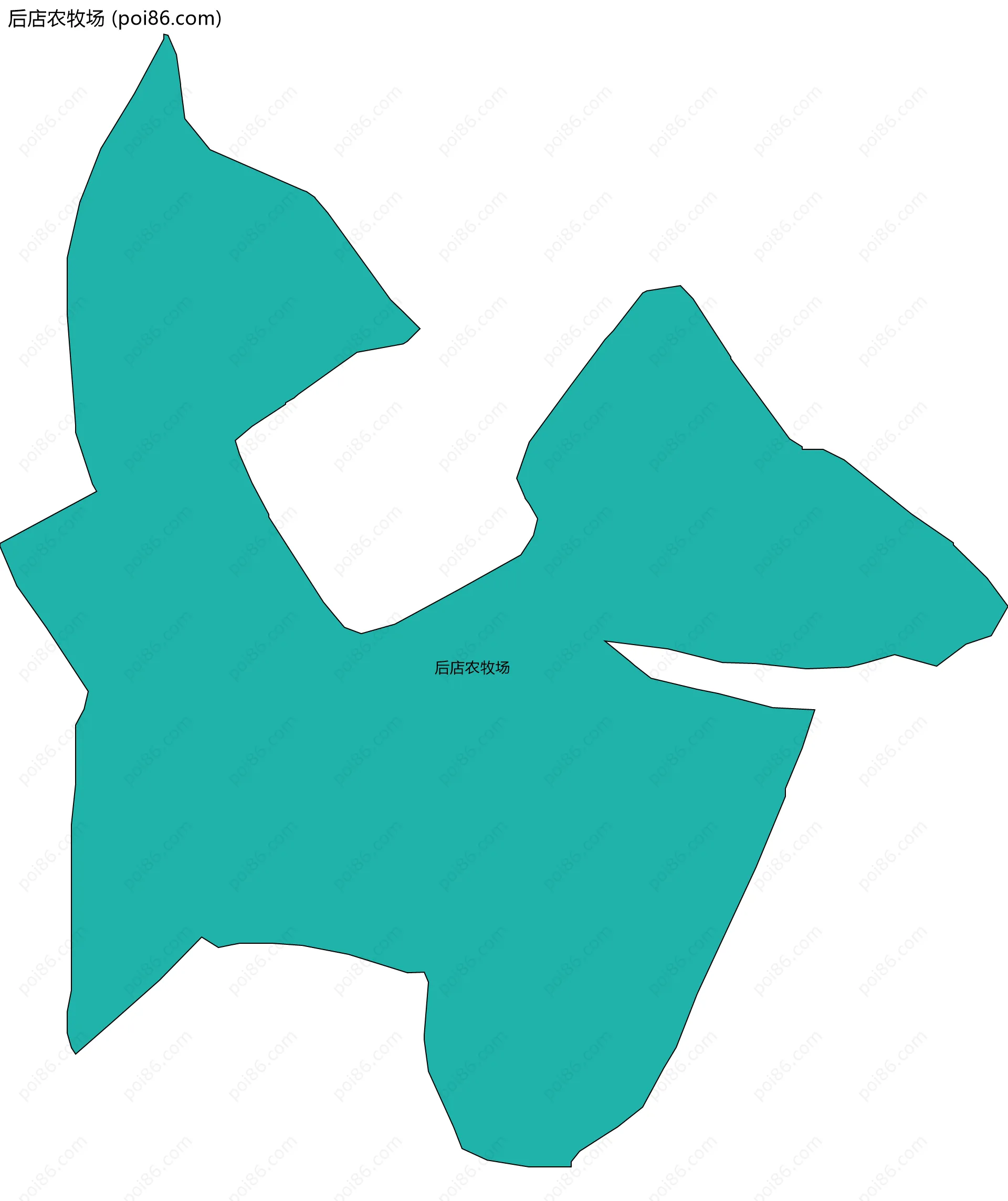 后店农牧场边界地图