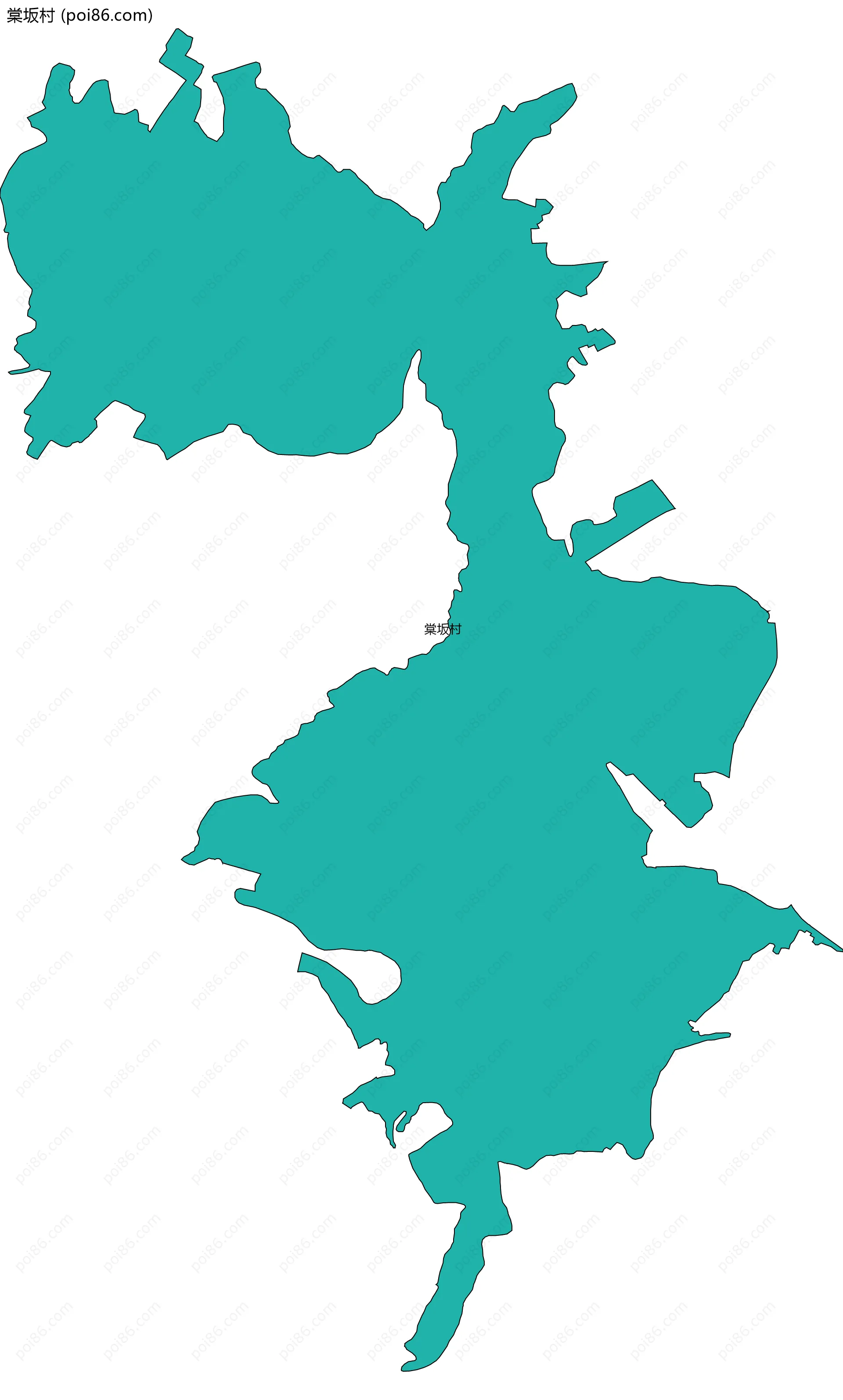 棠坂村边界地图