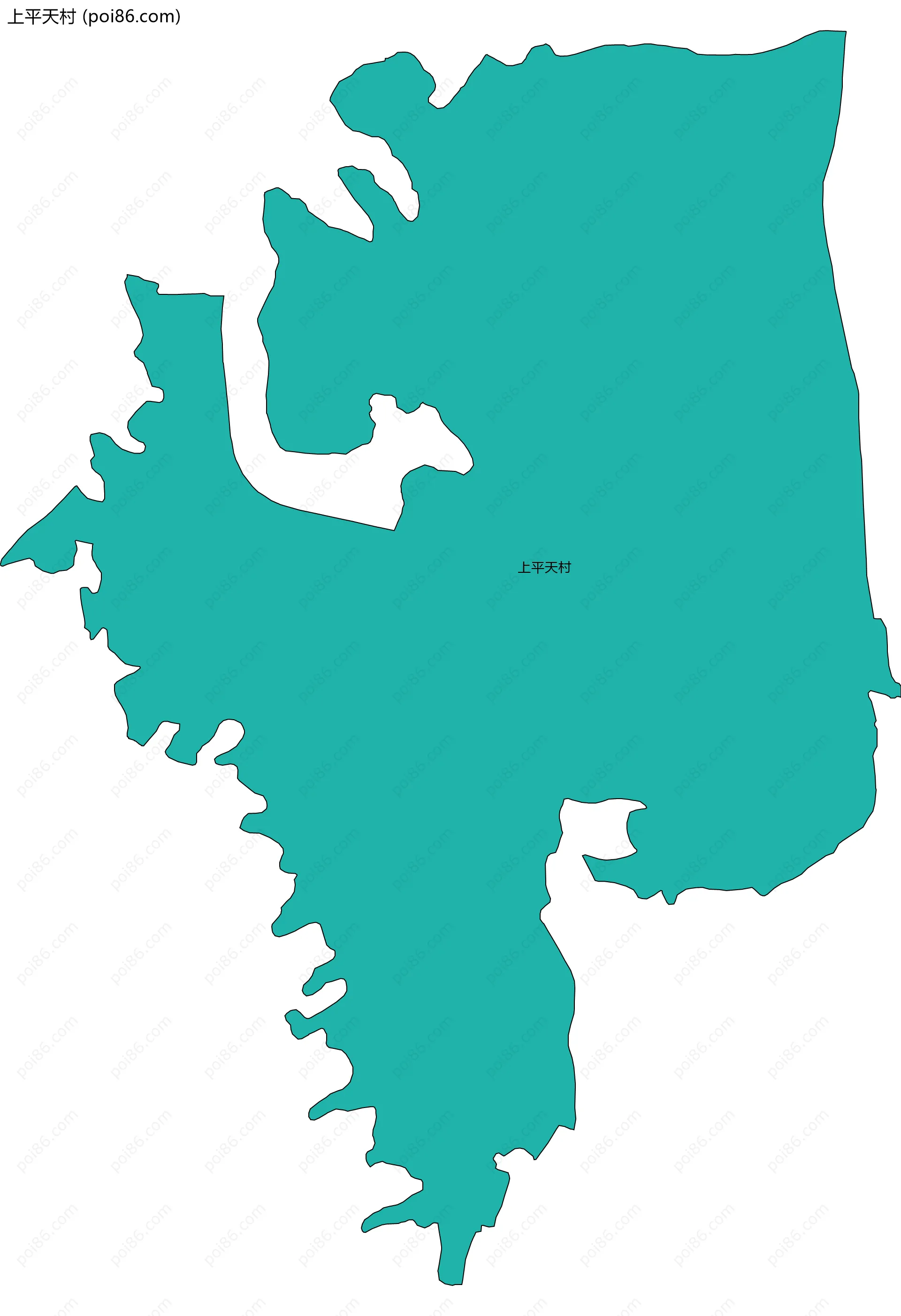 上平天村边界地图