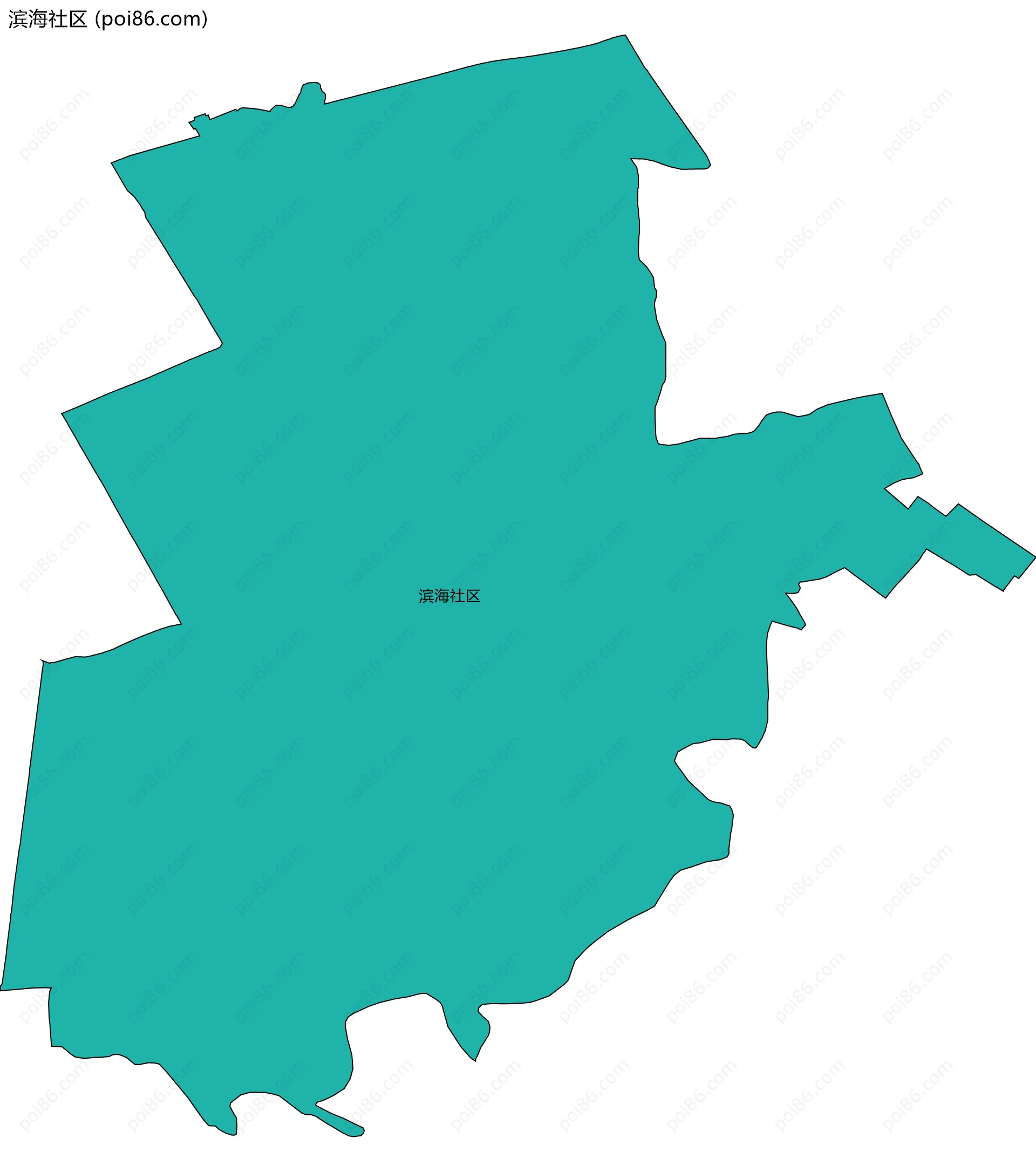滨海社区边界地图