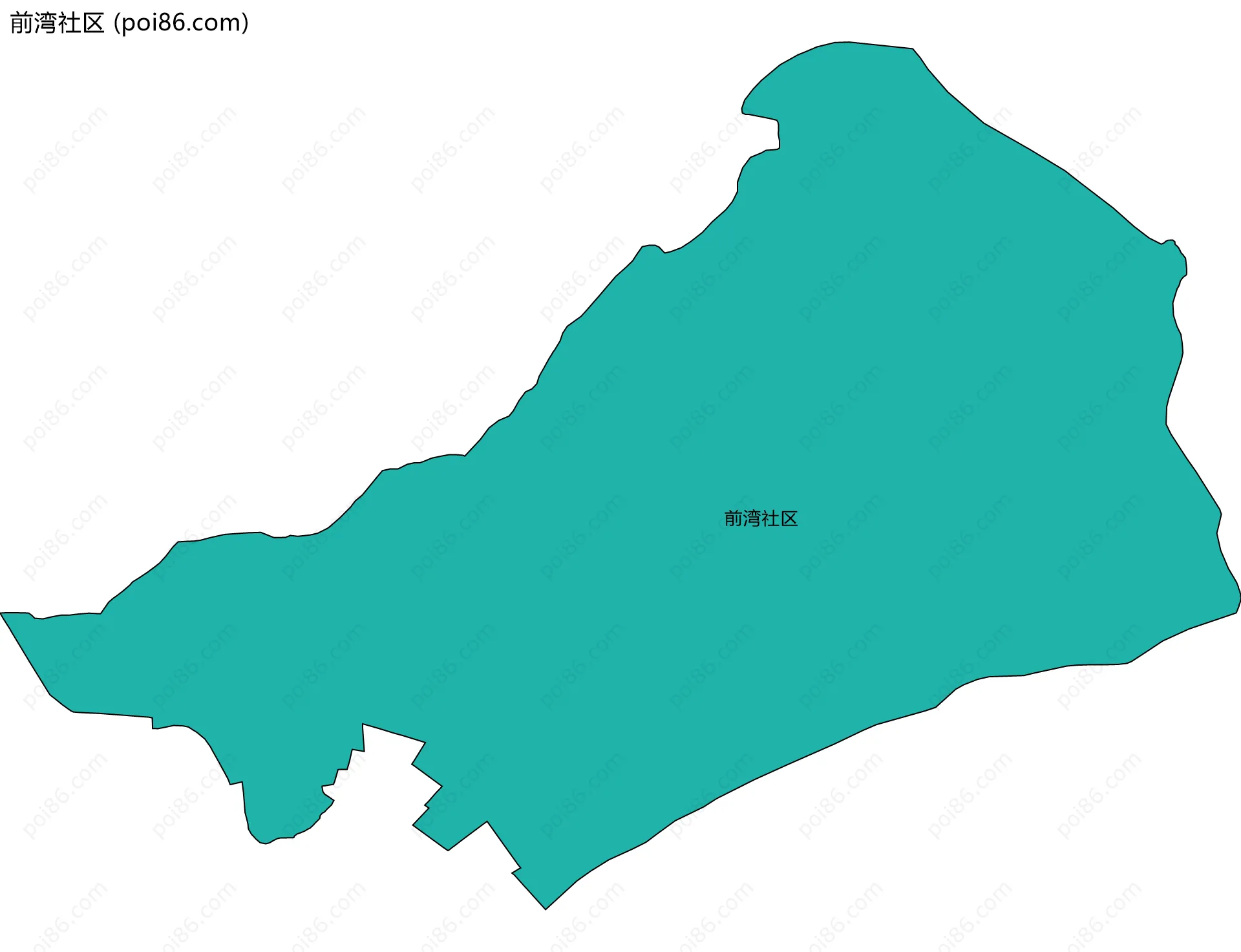 前湾社区边界地图