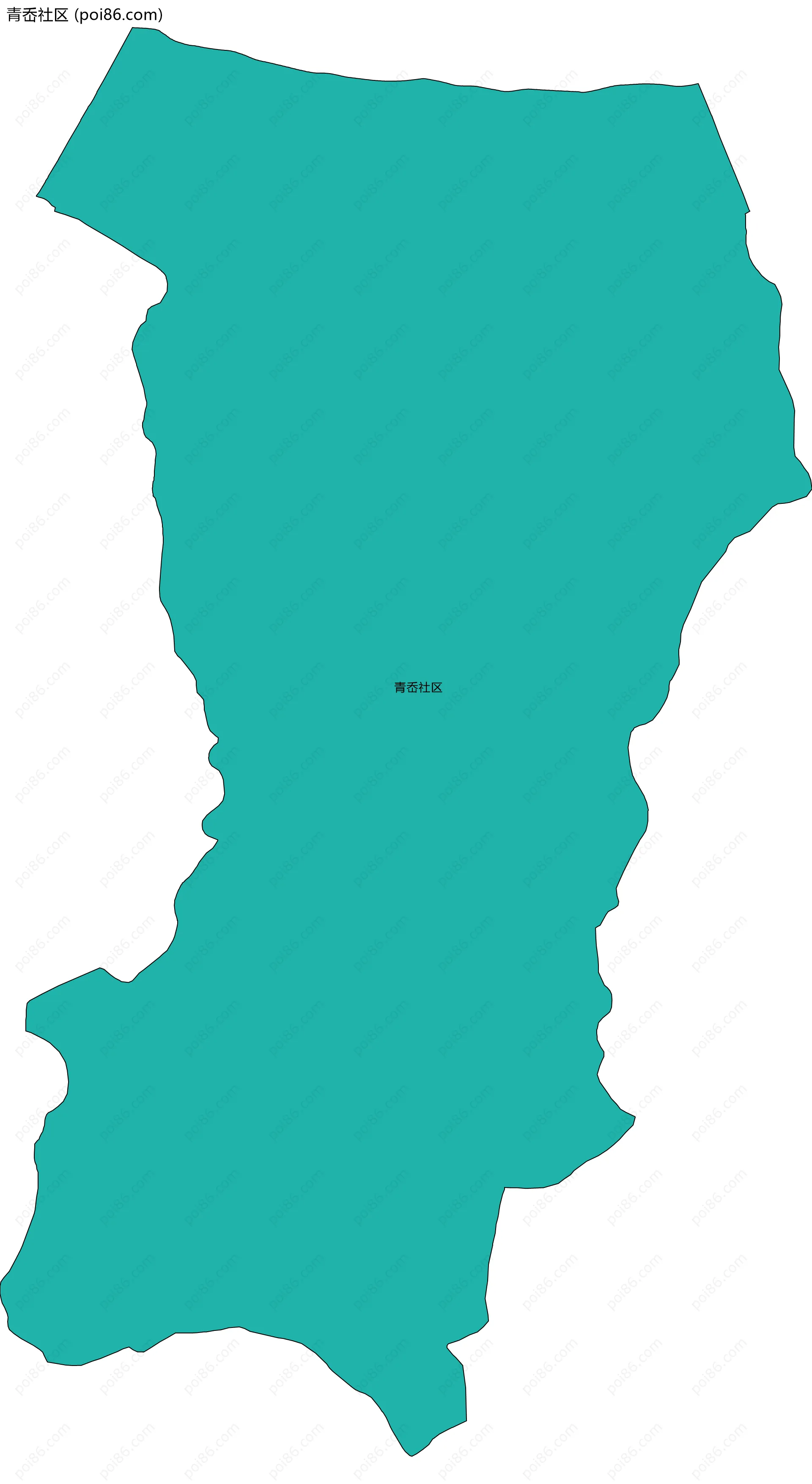 青岙社区边界地图