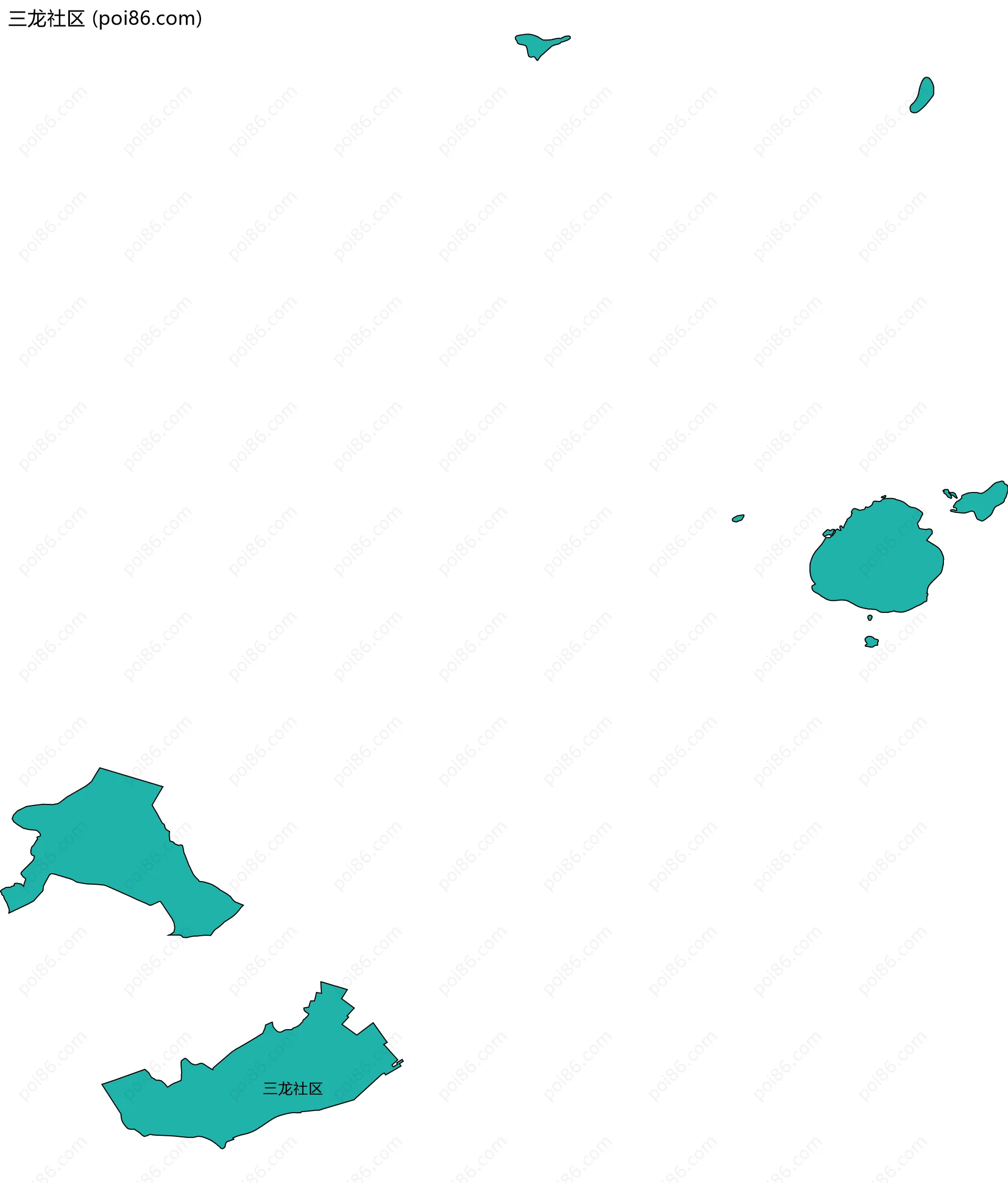 三龙社区边界地图