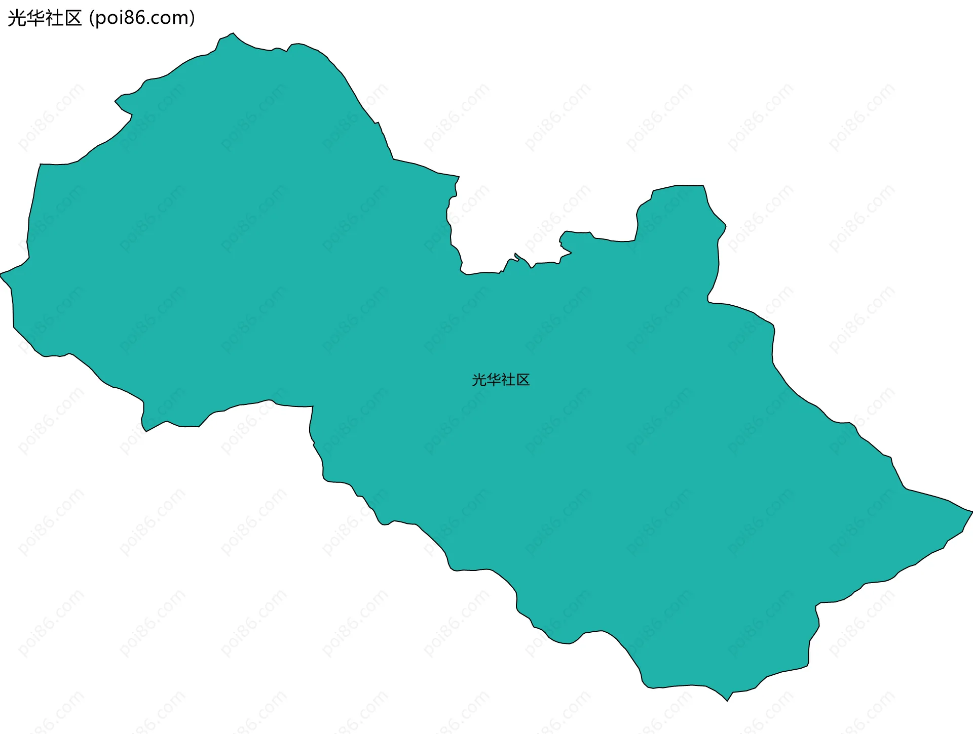 光华社区边界地图