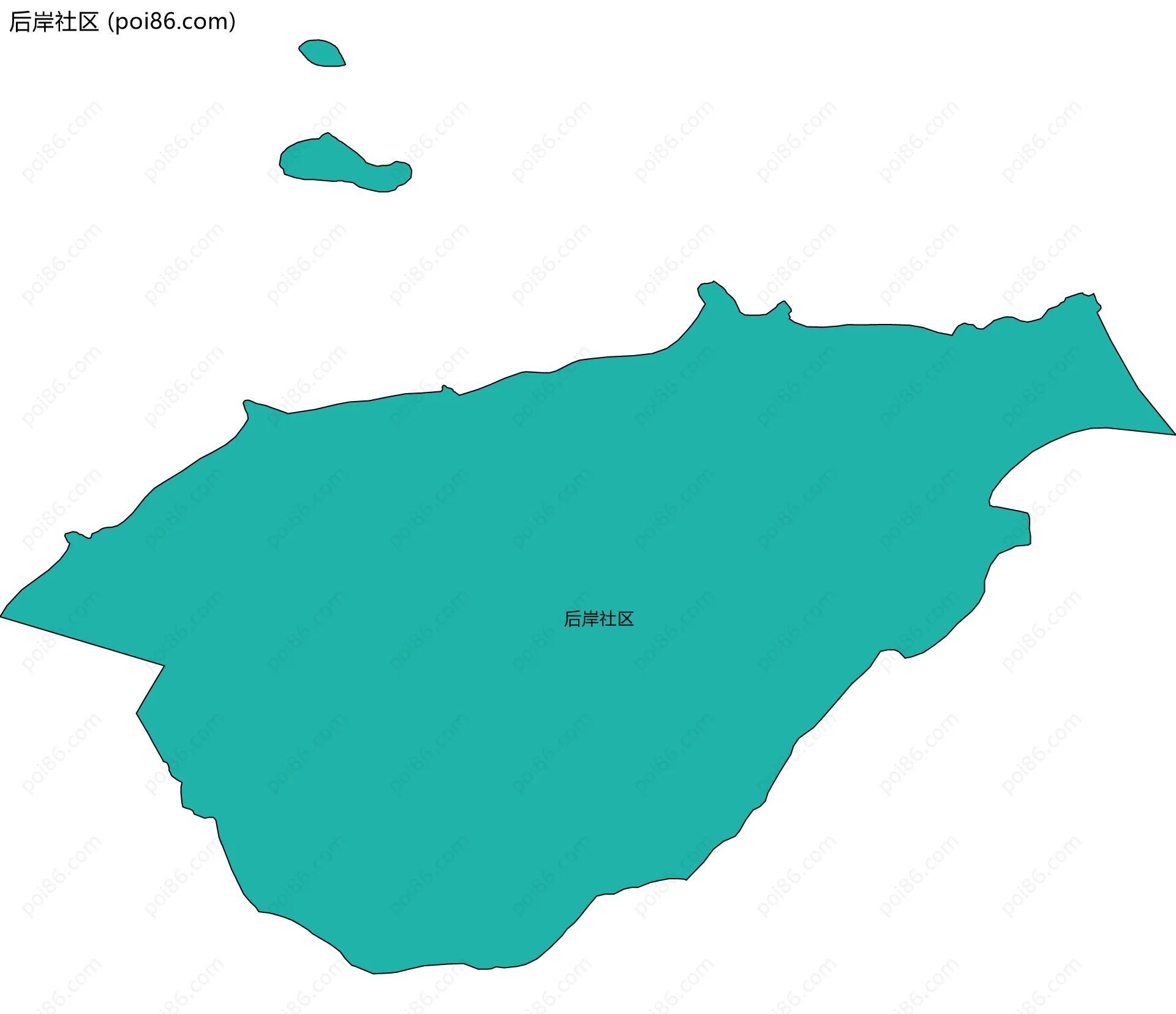 后岸社区边界地图