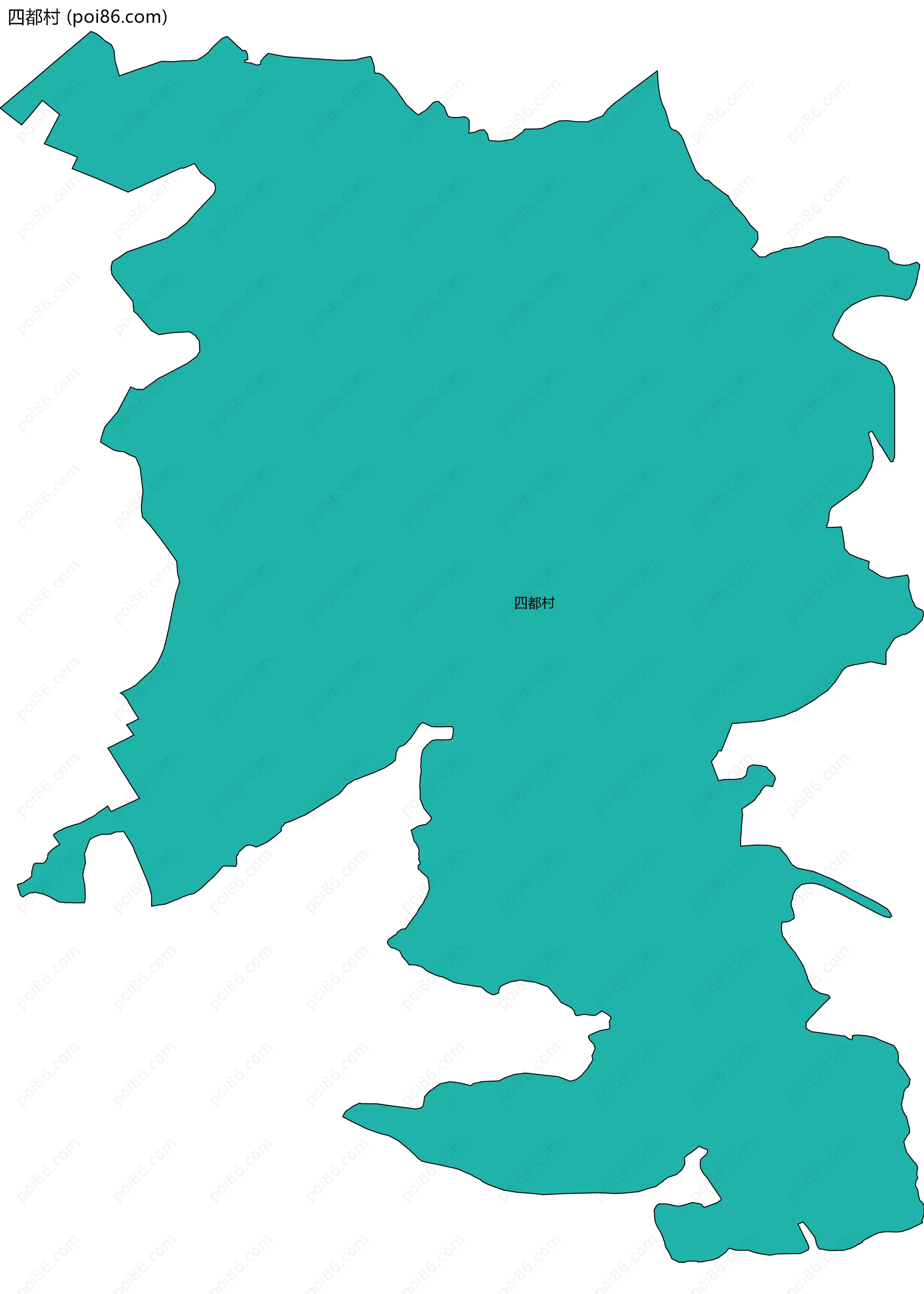 四都村边界地图