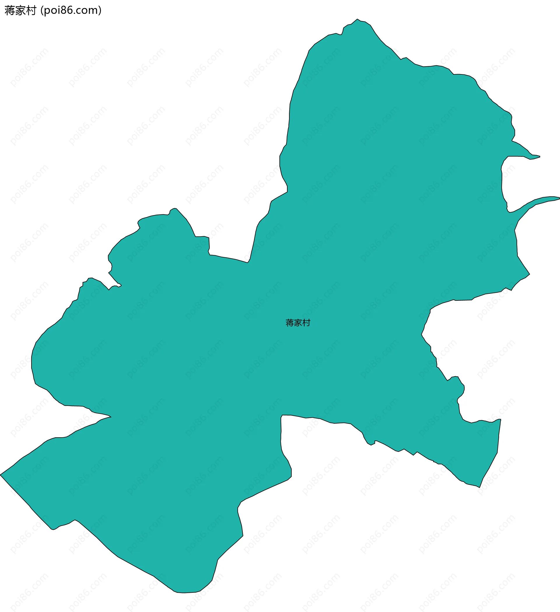 蒋家村边界地图