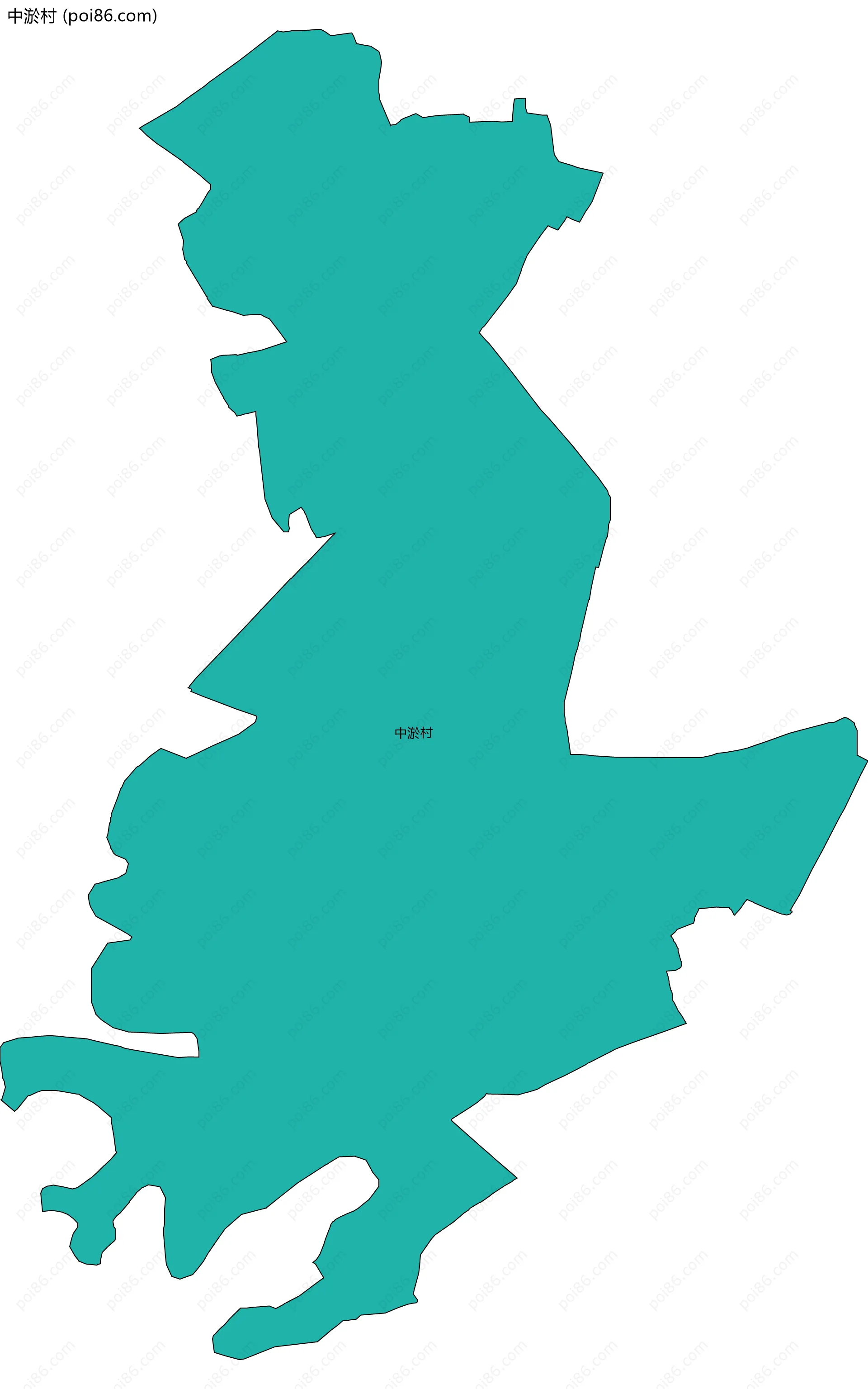 中淤村边界地图