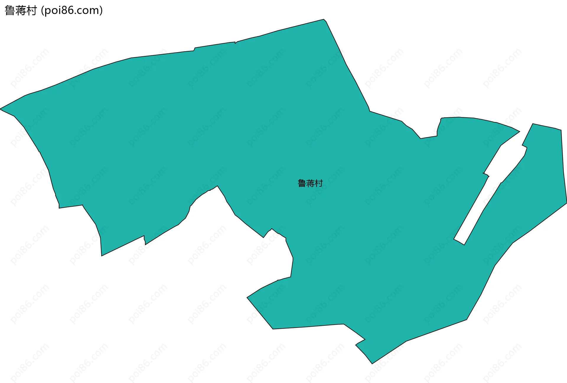 鲁蒋村边界地图