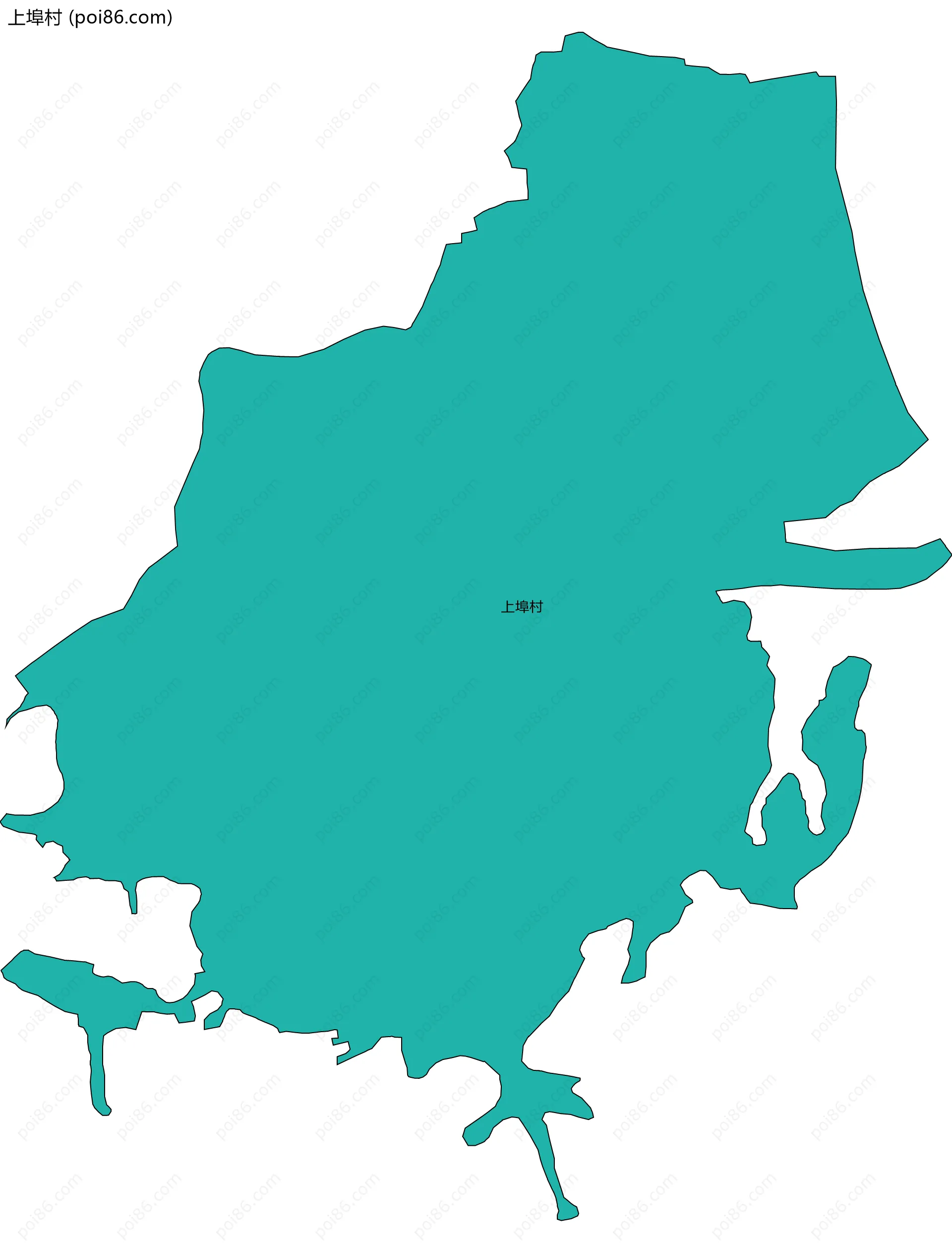 上埠村边界地图