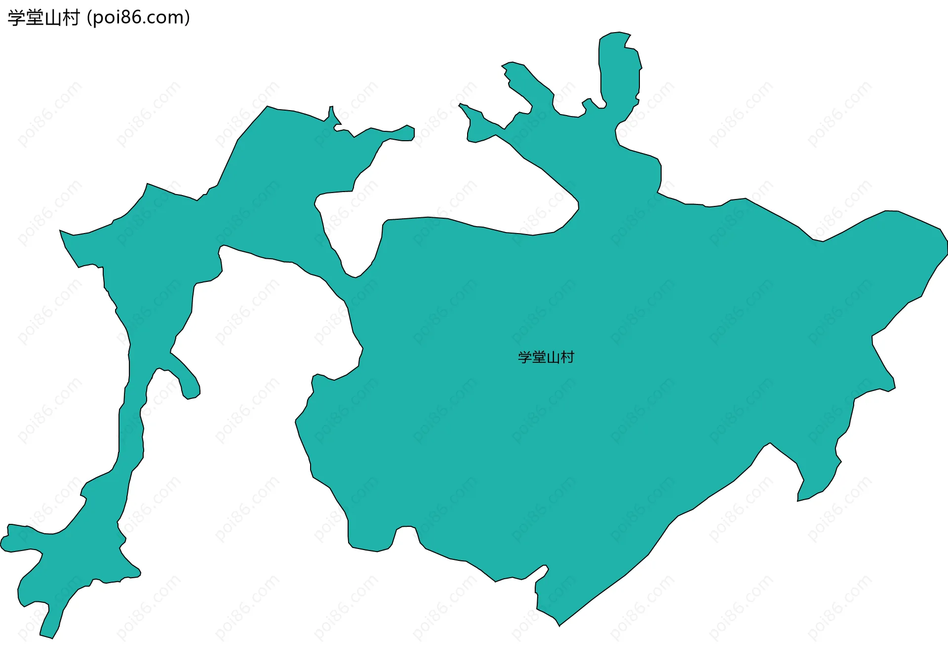 学堂山村边界地图