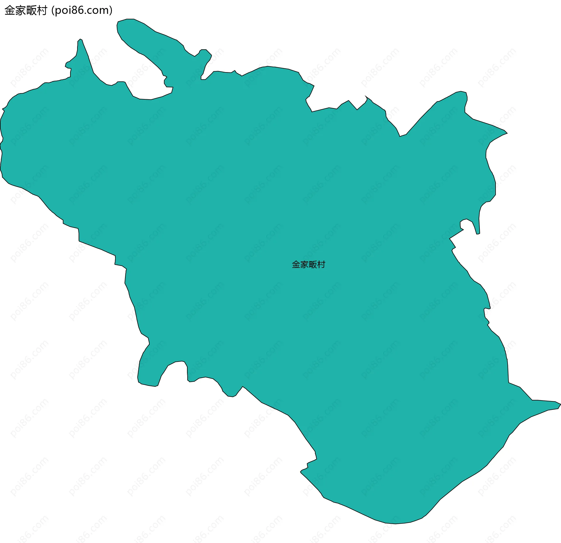 金家畈村边界地图