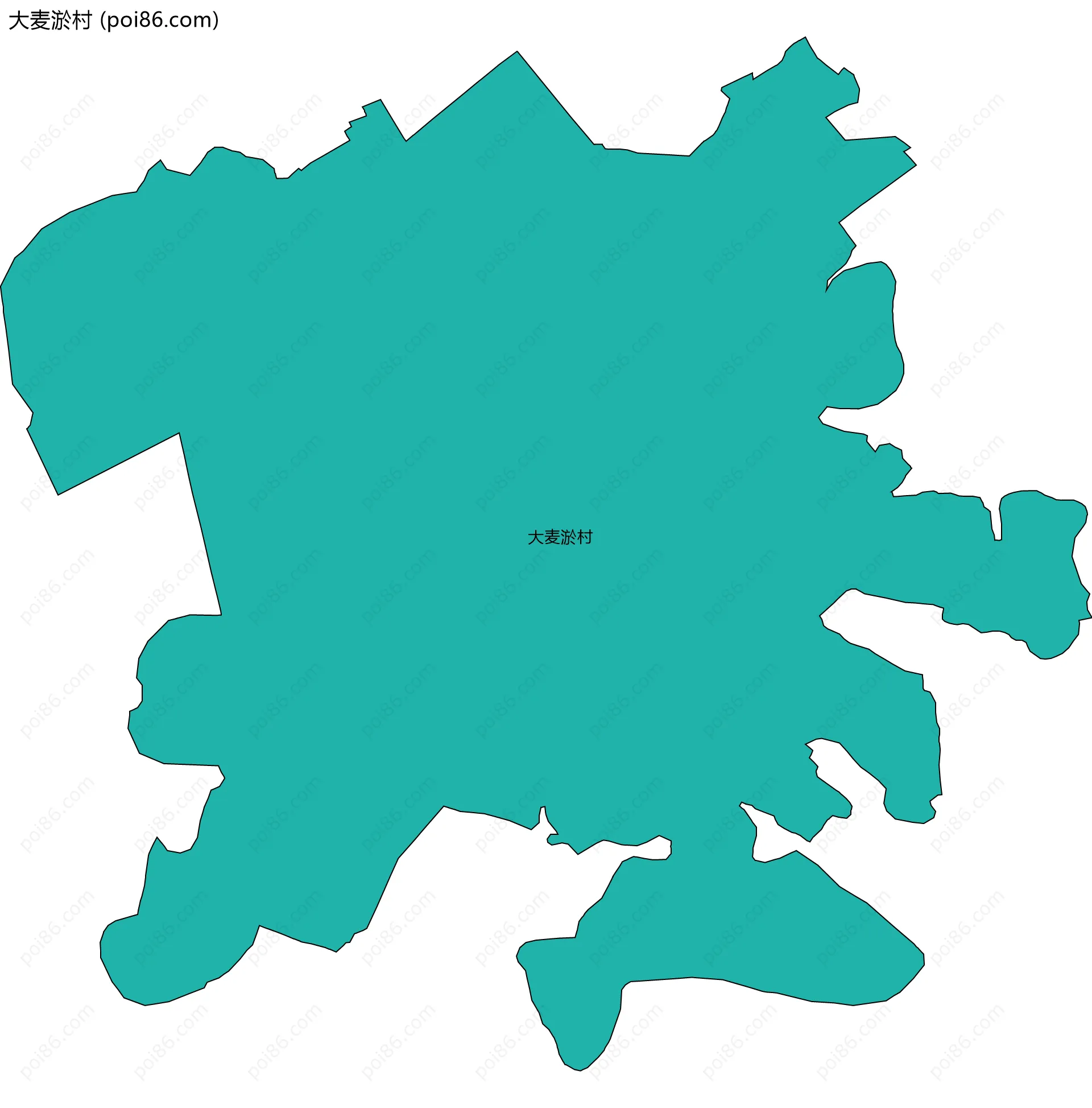 大麦淤村边界地图