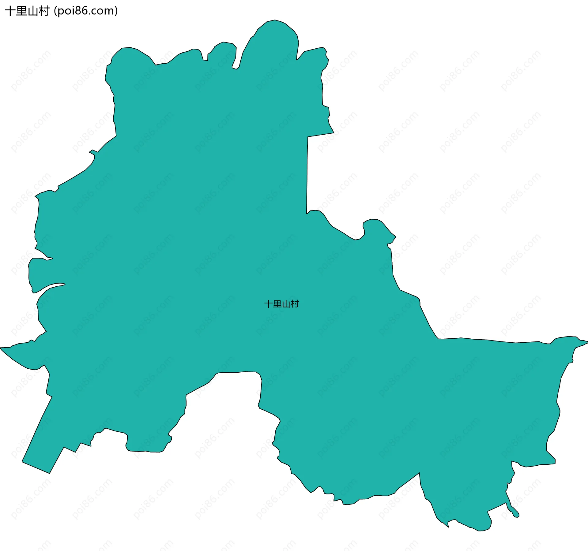 十里山村边界地图