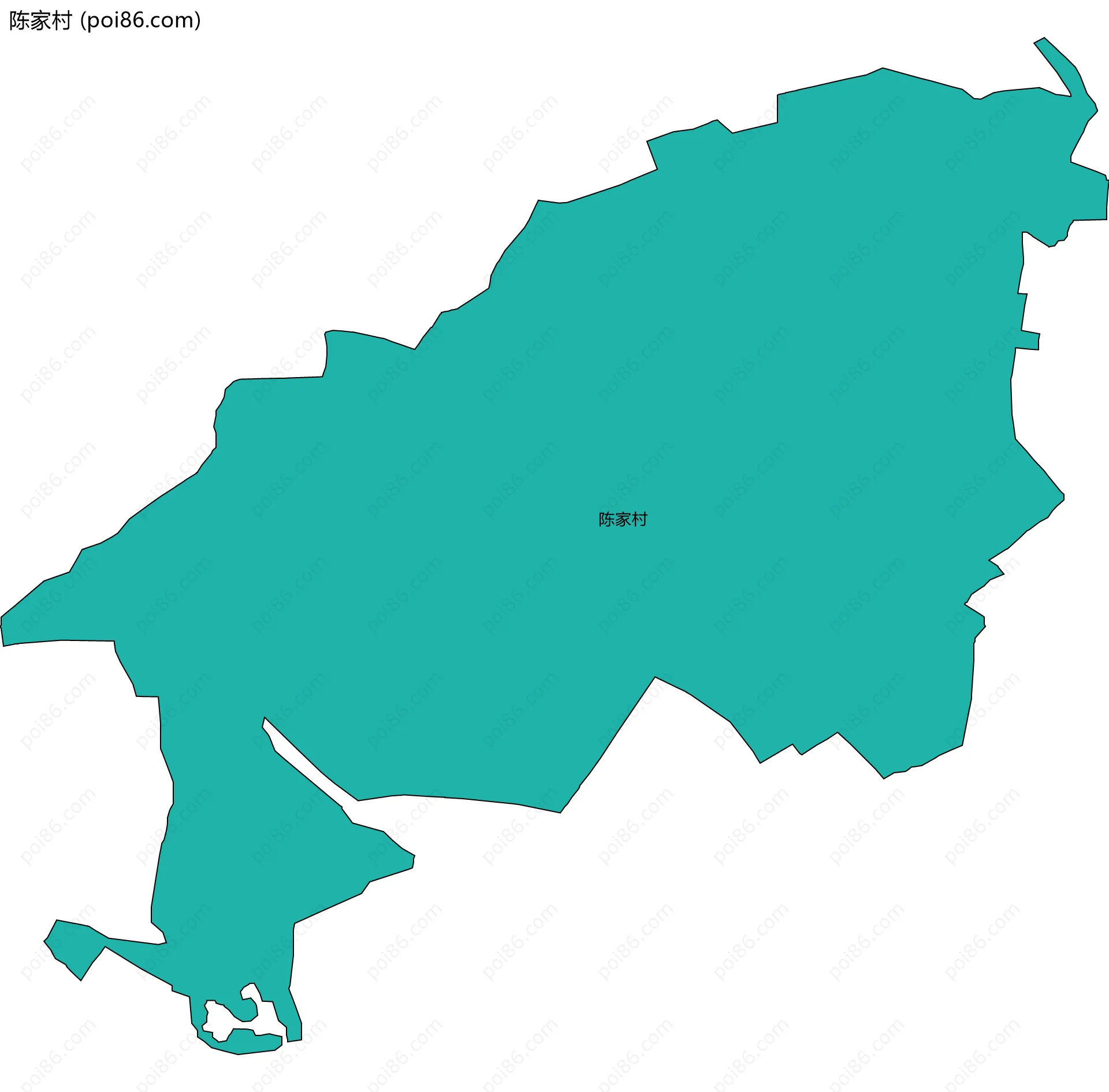 陈家村边界地图
