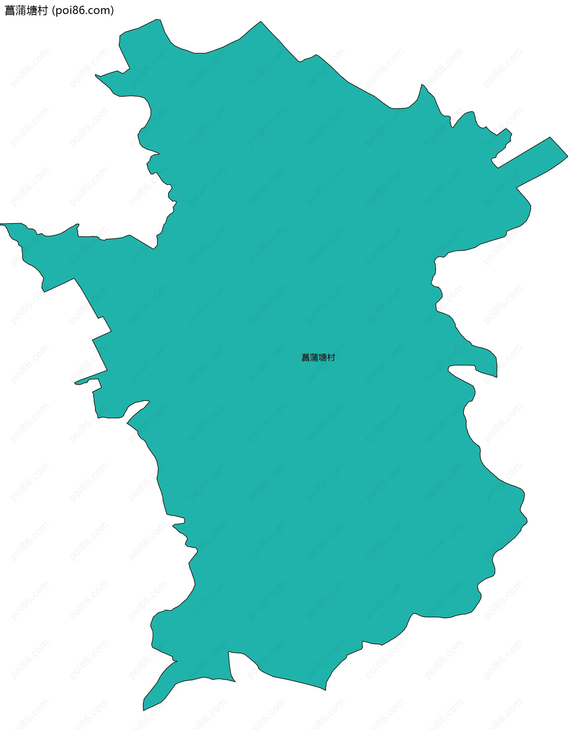 菖蒲塘村边界地图