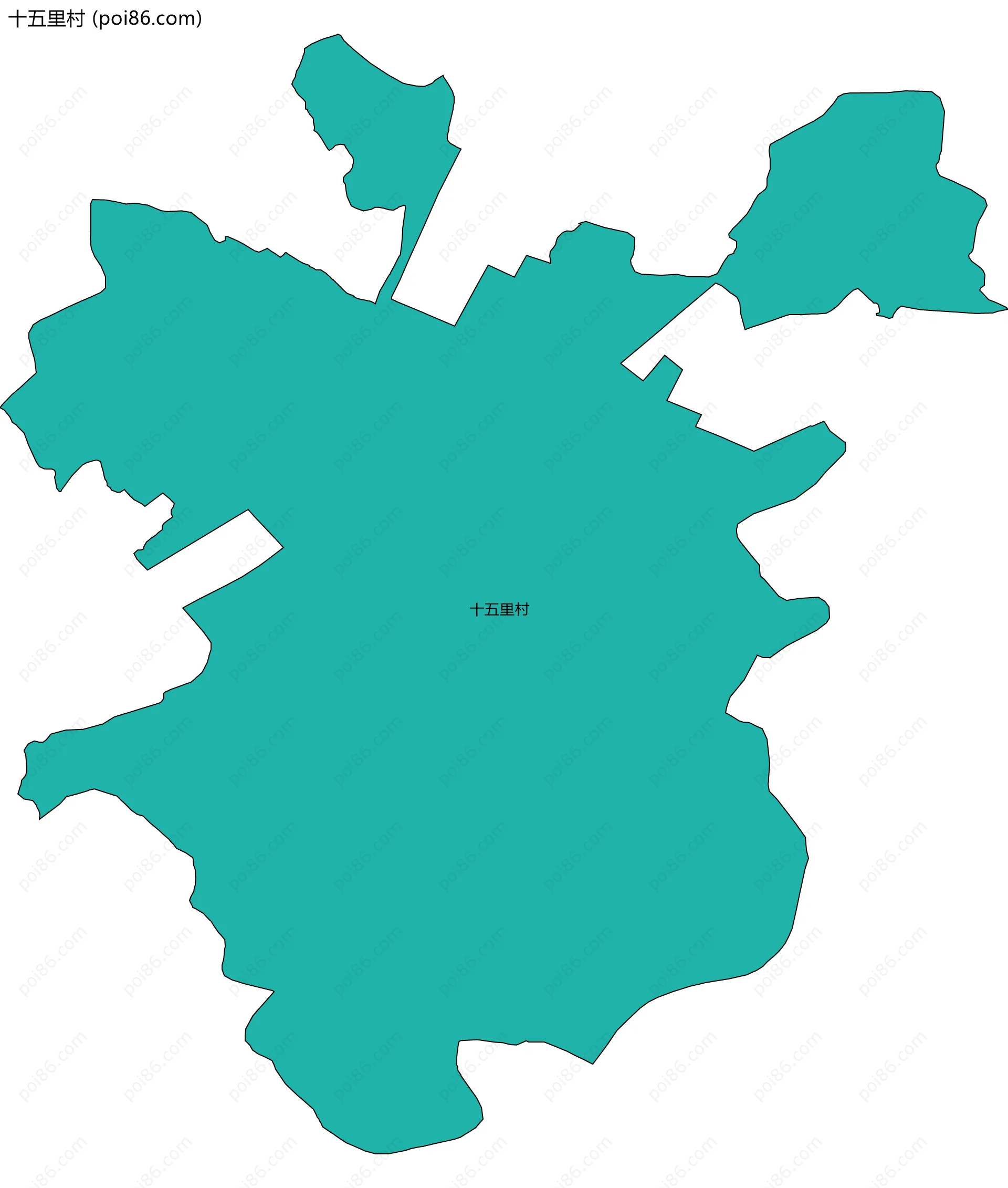 十五里村边界地图