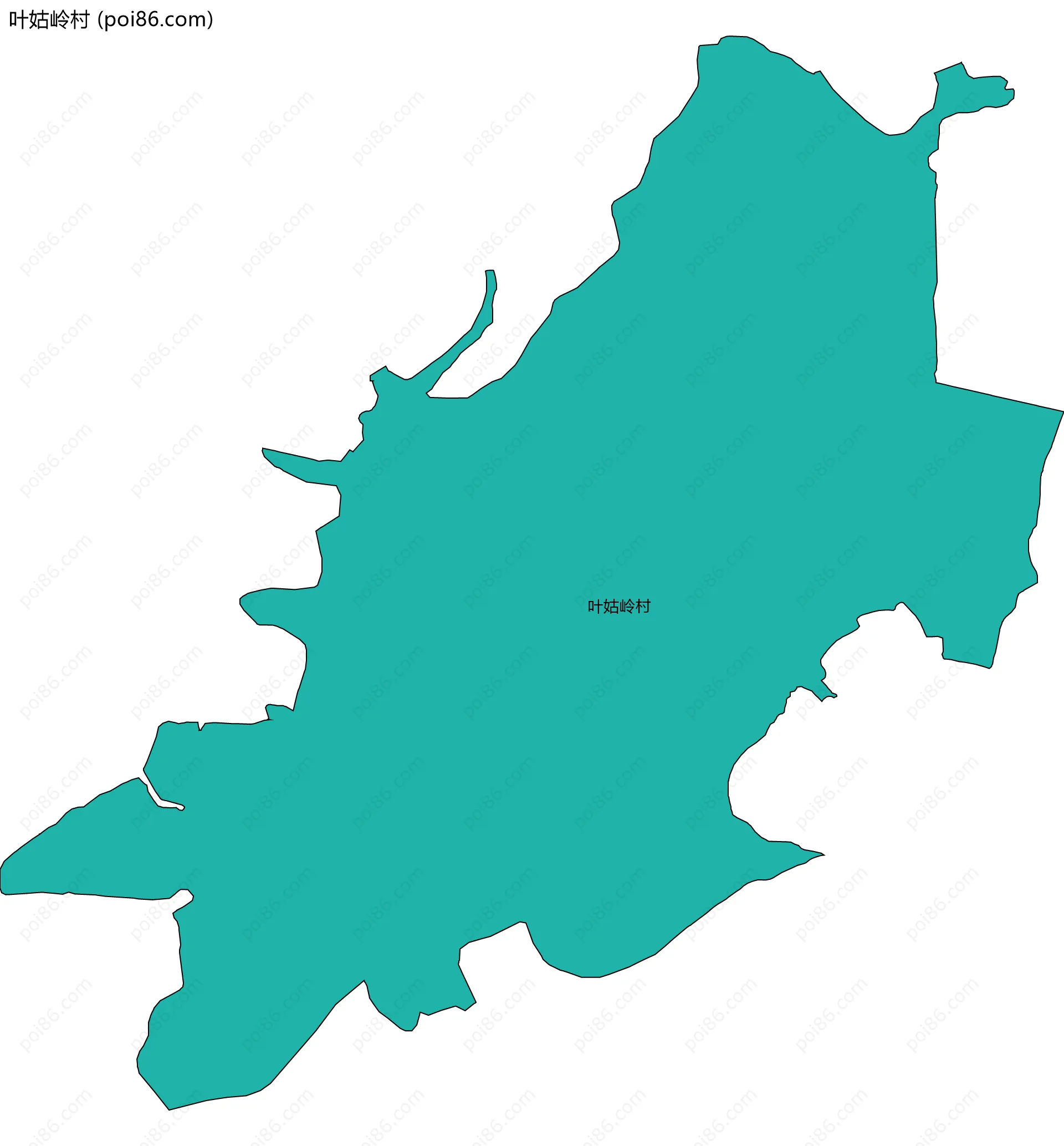 叶姑岭村边界地图