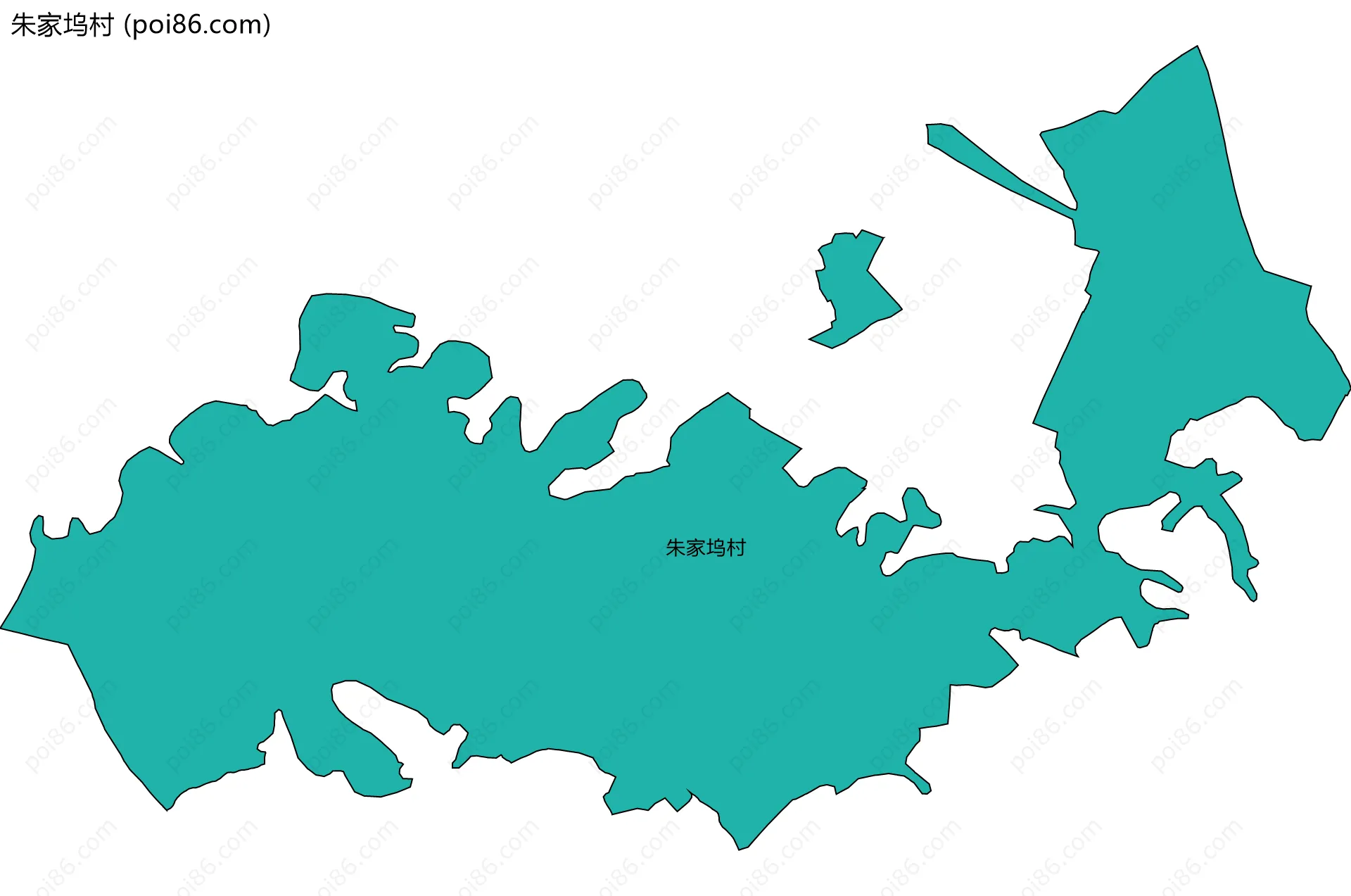 朱家坞村边界地图