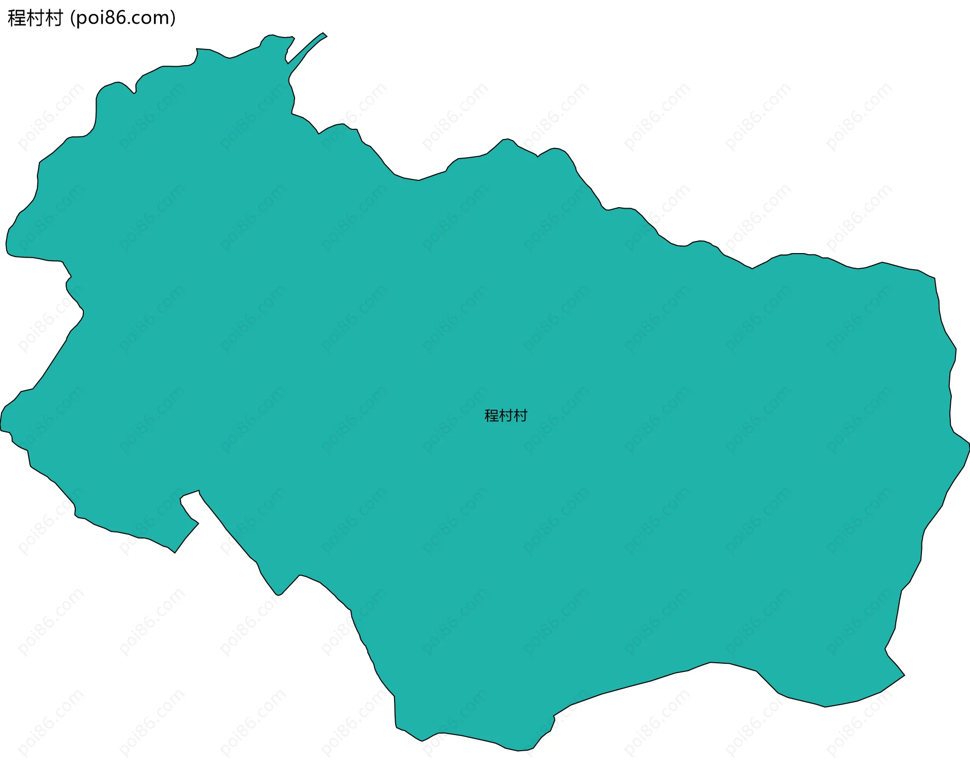 程村村边界地图