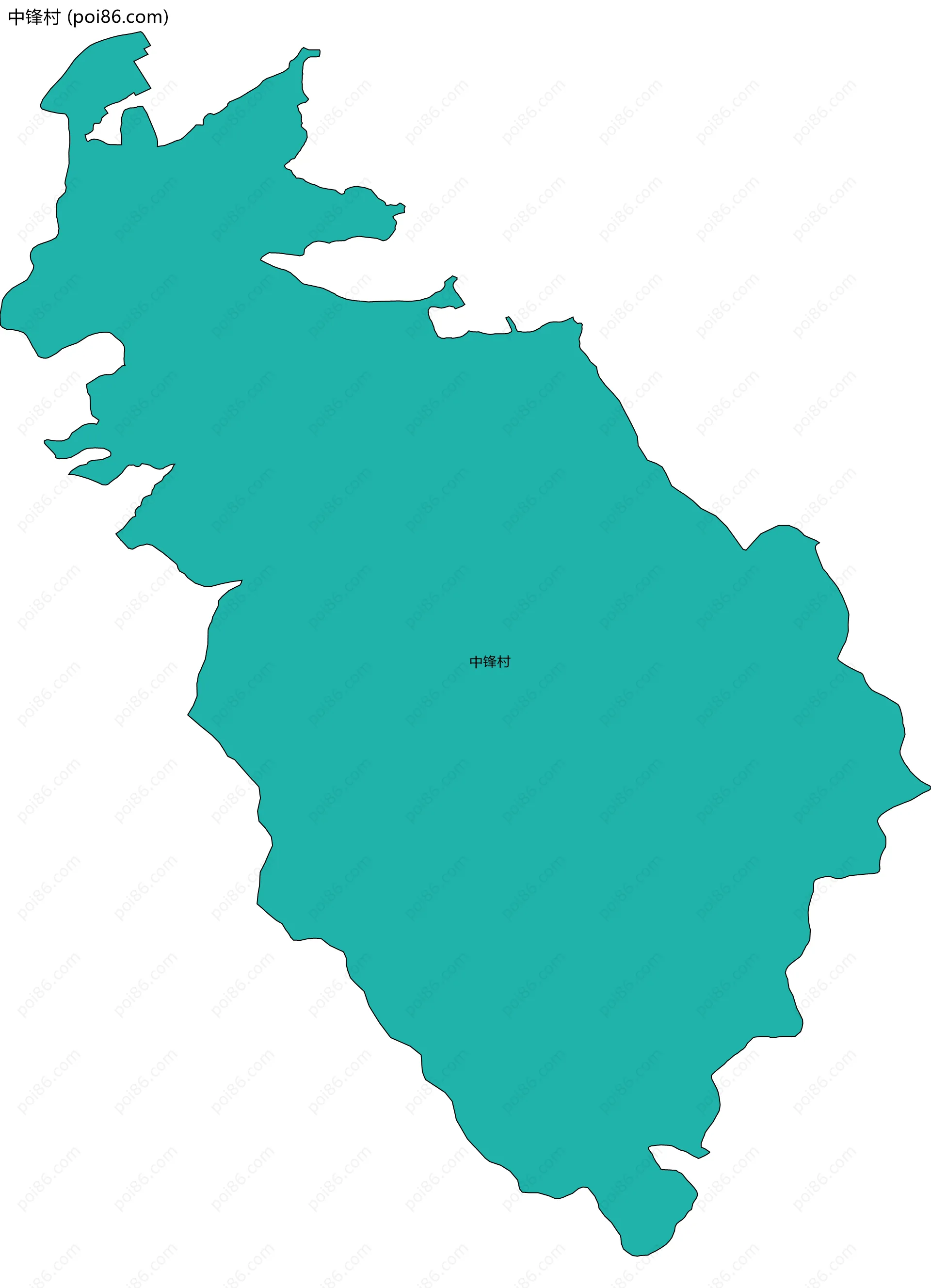 中锋村边界地图