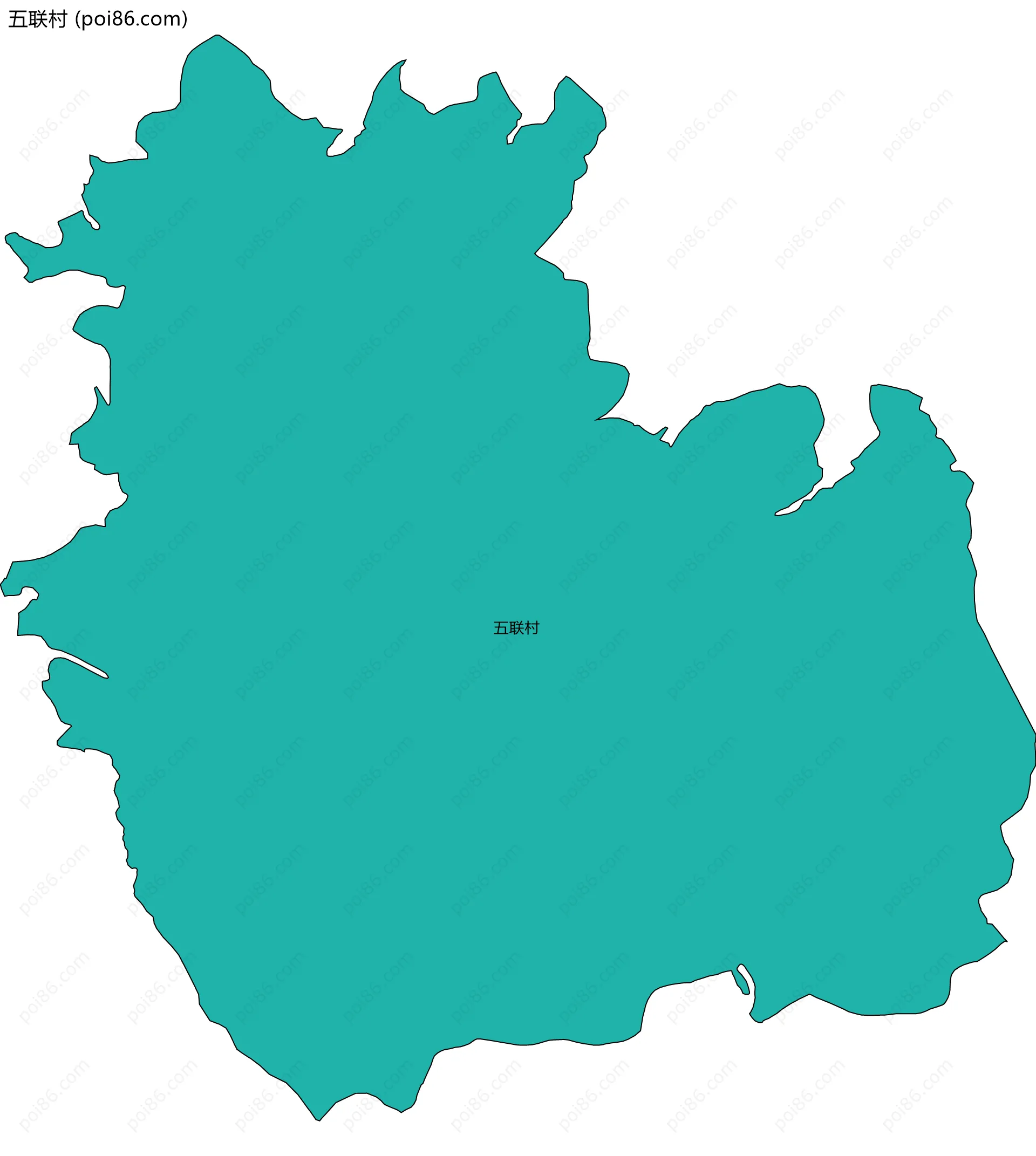 五联村边界地图