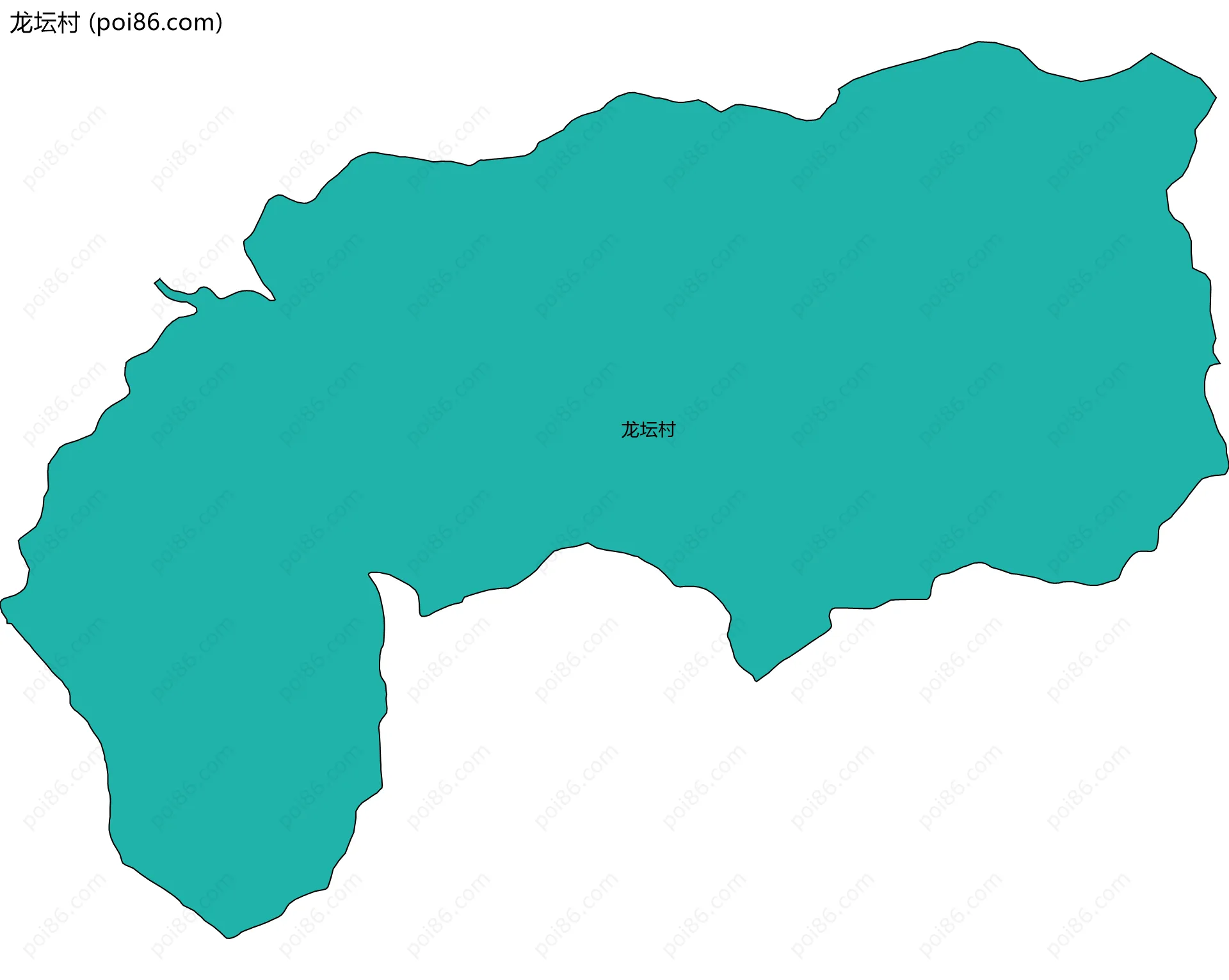 龙坛村边界地图