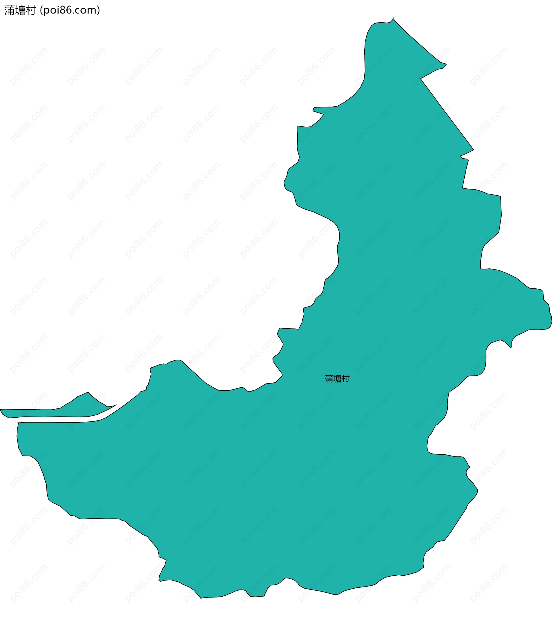 蒲塘村边界地图