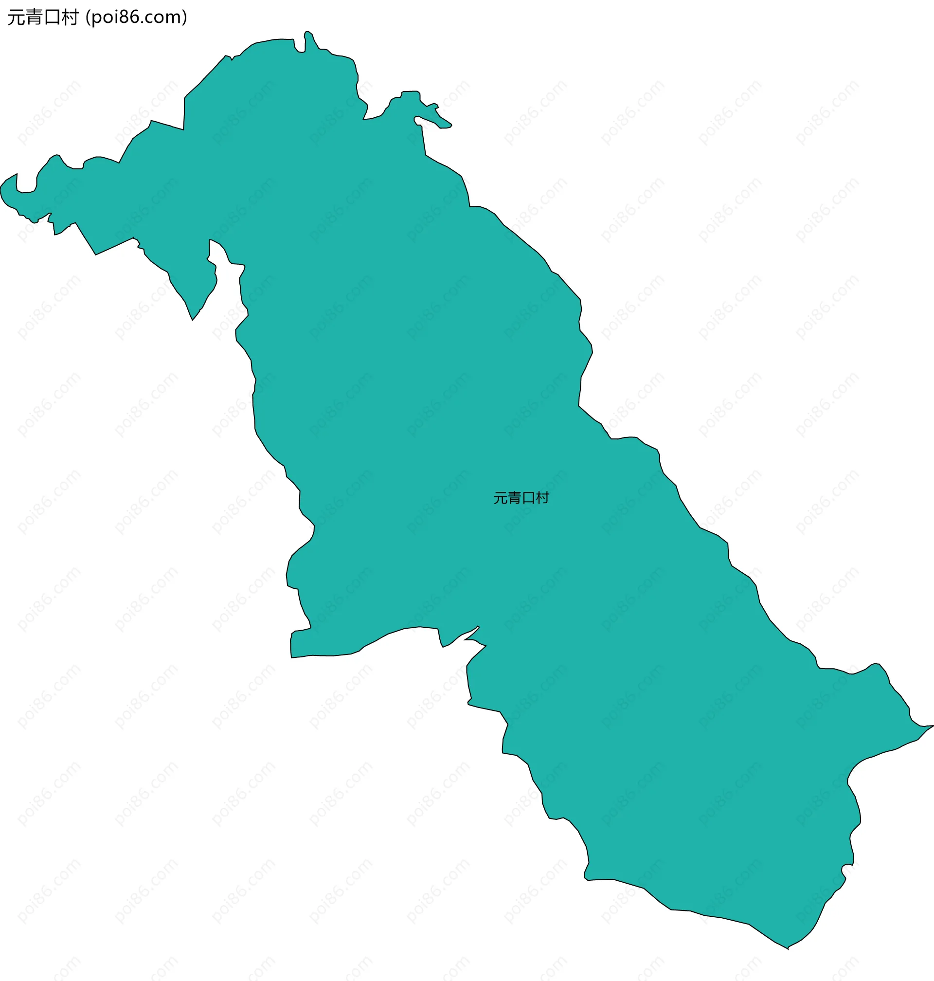 元青口村边界地图
