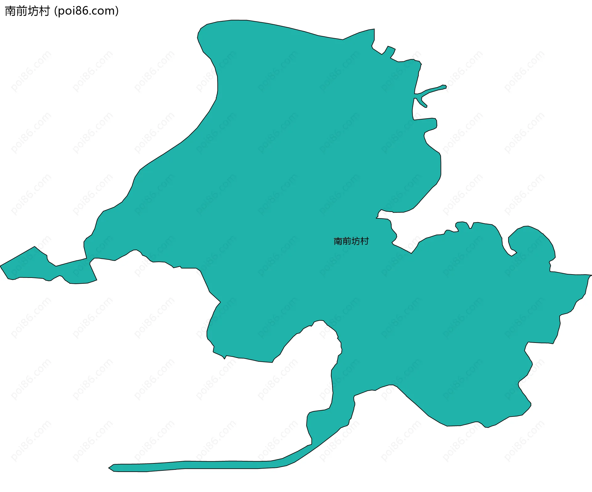 南前坊村边界地图