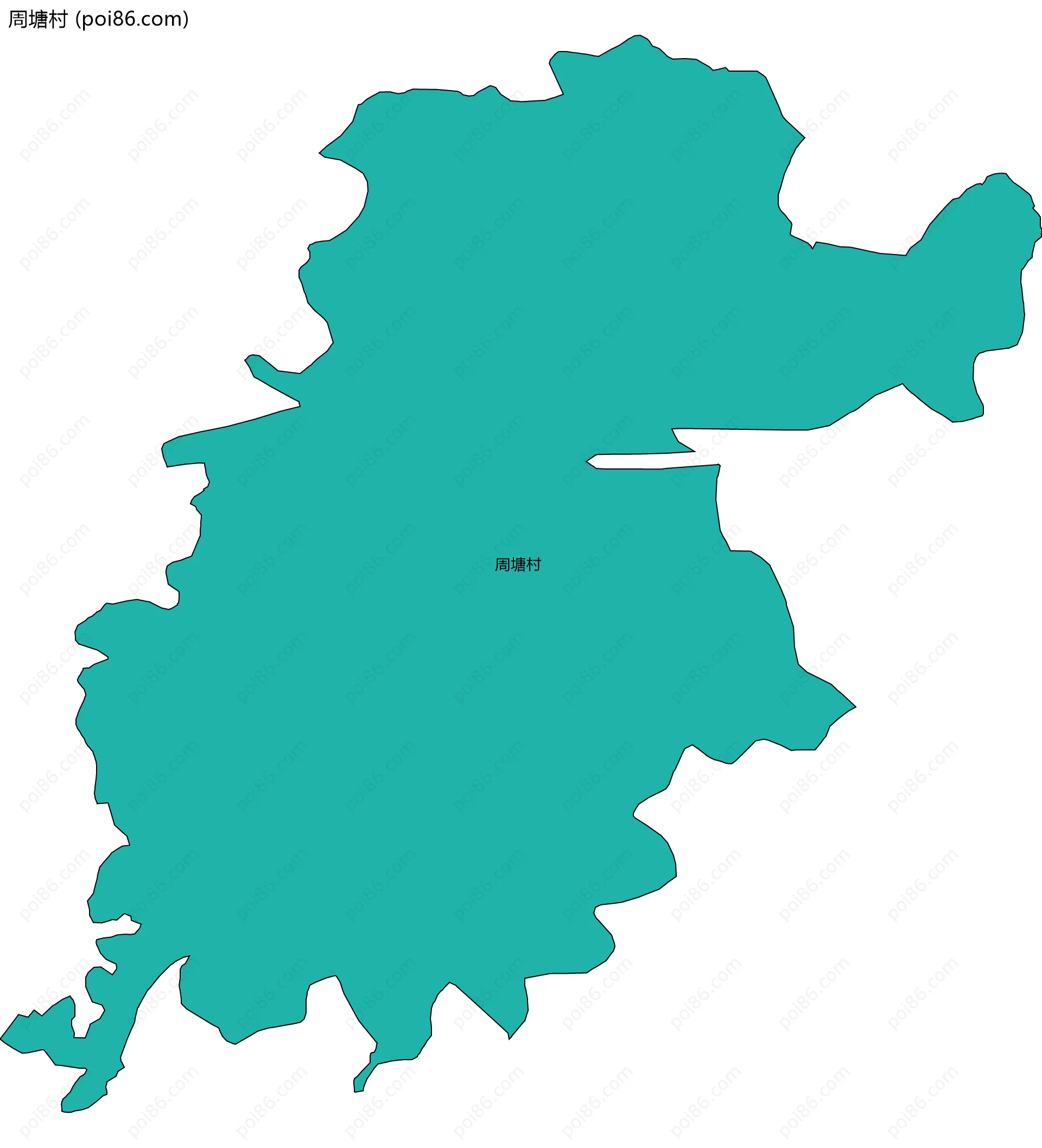 周塘村边界地图