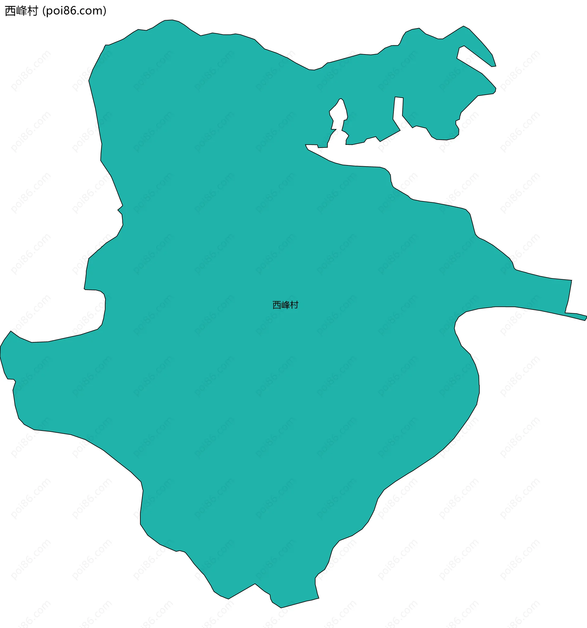 西峰村边界地图