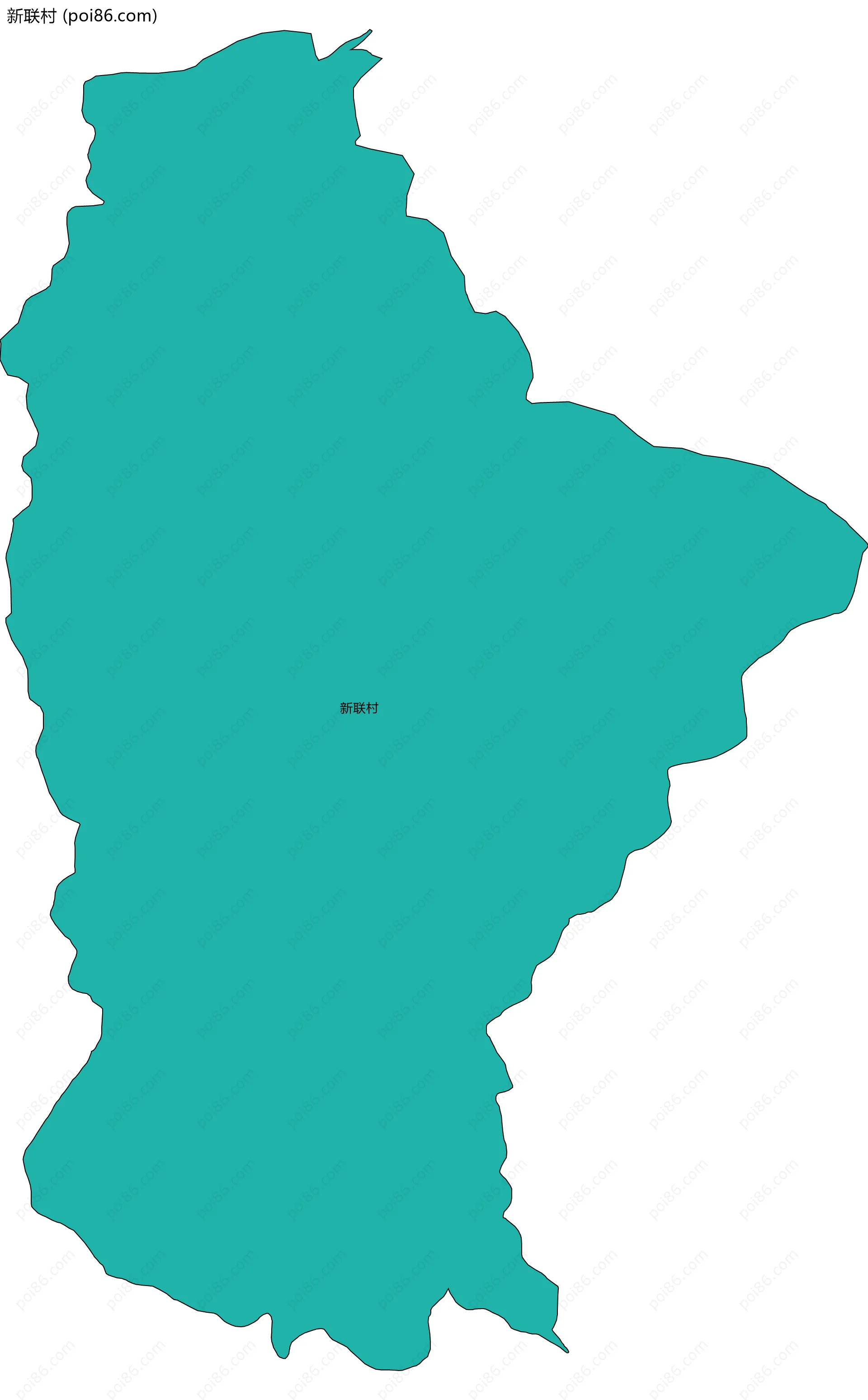 新联村边界地图