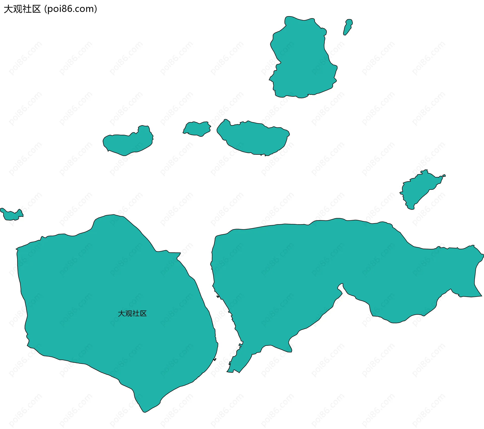 大观社区边界地图