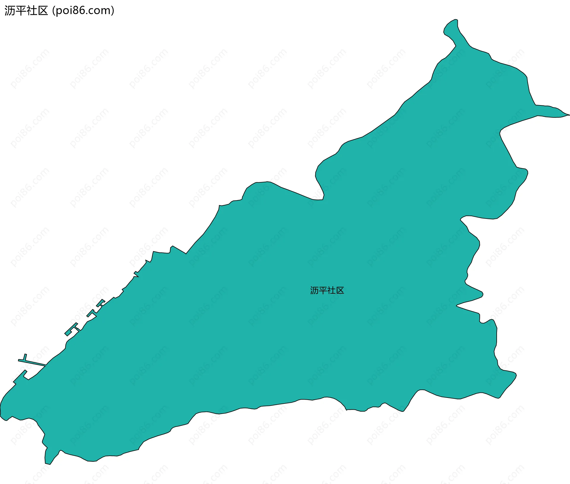沥平社区边界地图