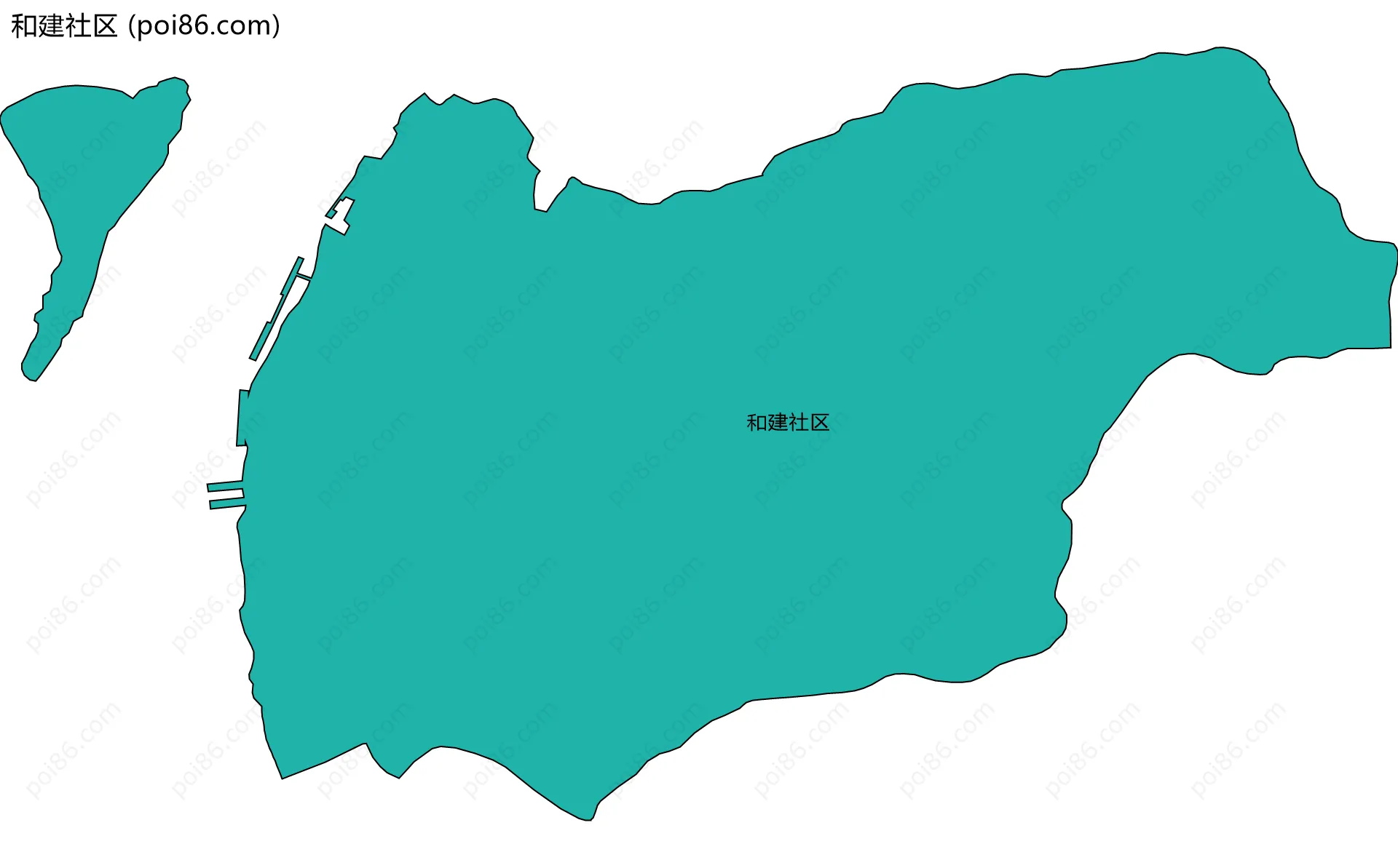 和建社区边界地图