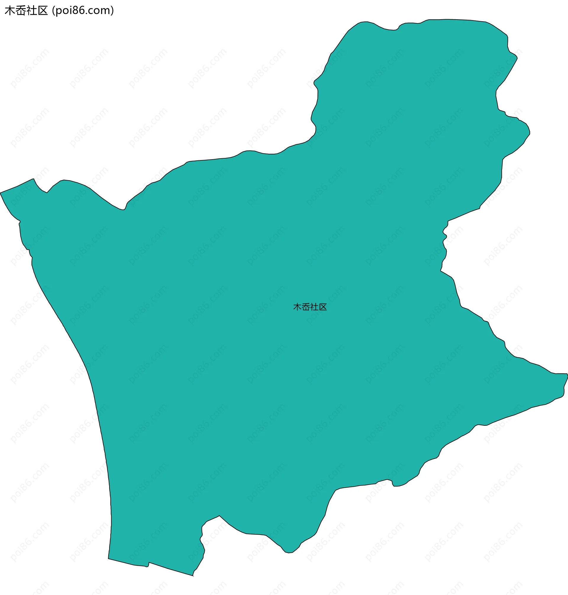 木岙社区边界地图