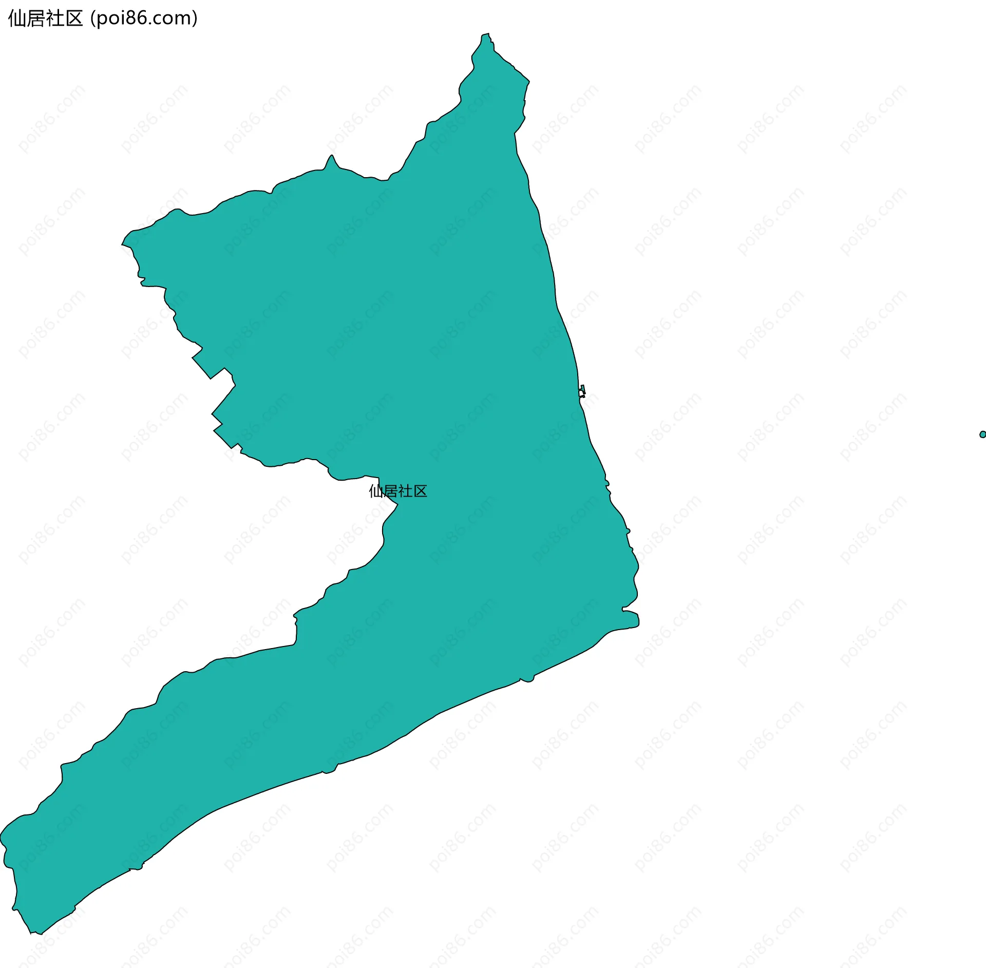 仙居社区边界地图